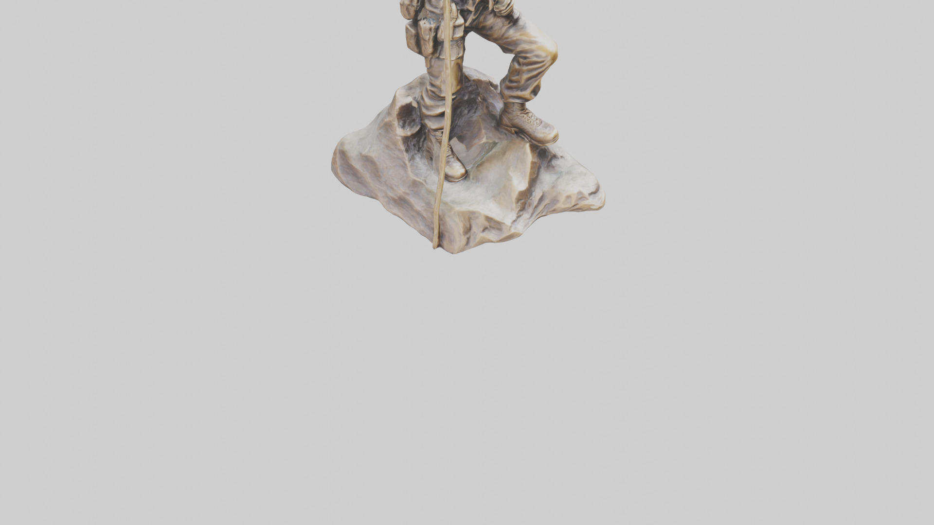 Mountain Climber Statue model 2 Low-poly 3D model_7