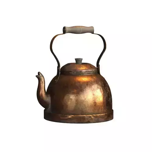 Old brass teapot