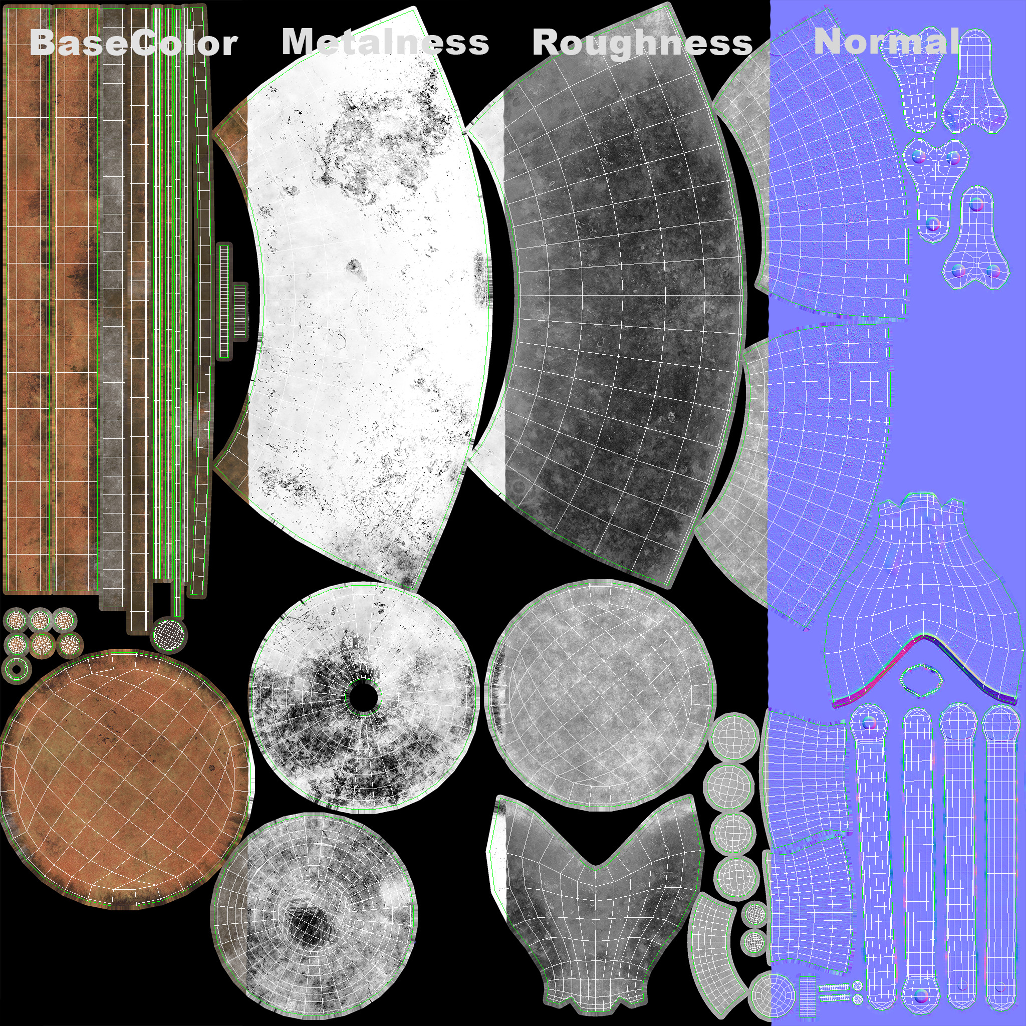 Old brass teapot 3D model_16