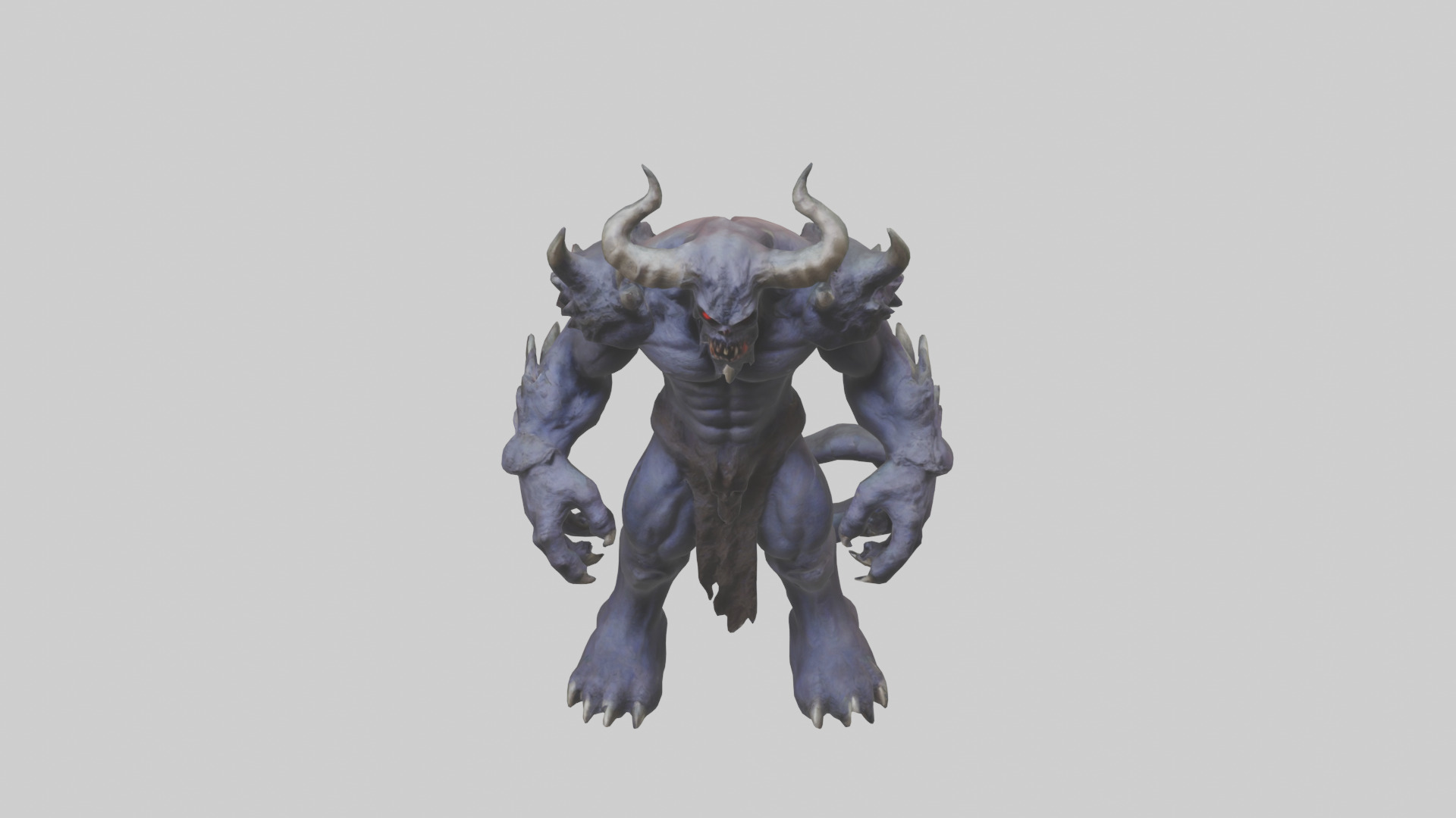 Mountain Demon model Low-poly 3D model_16