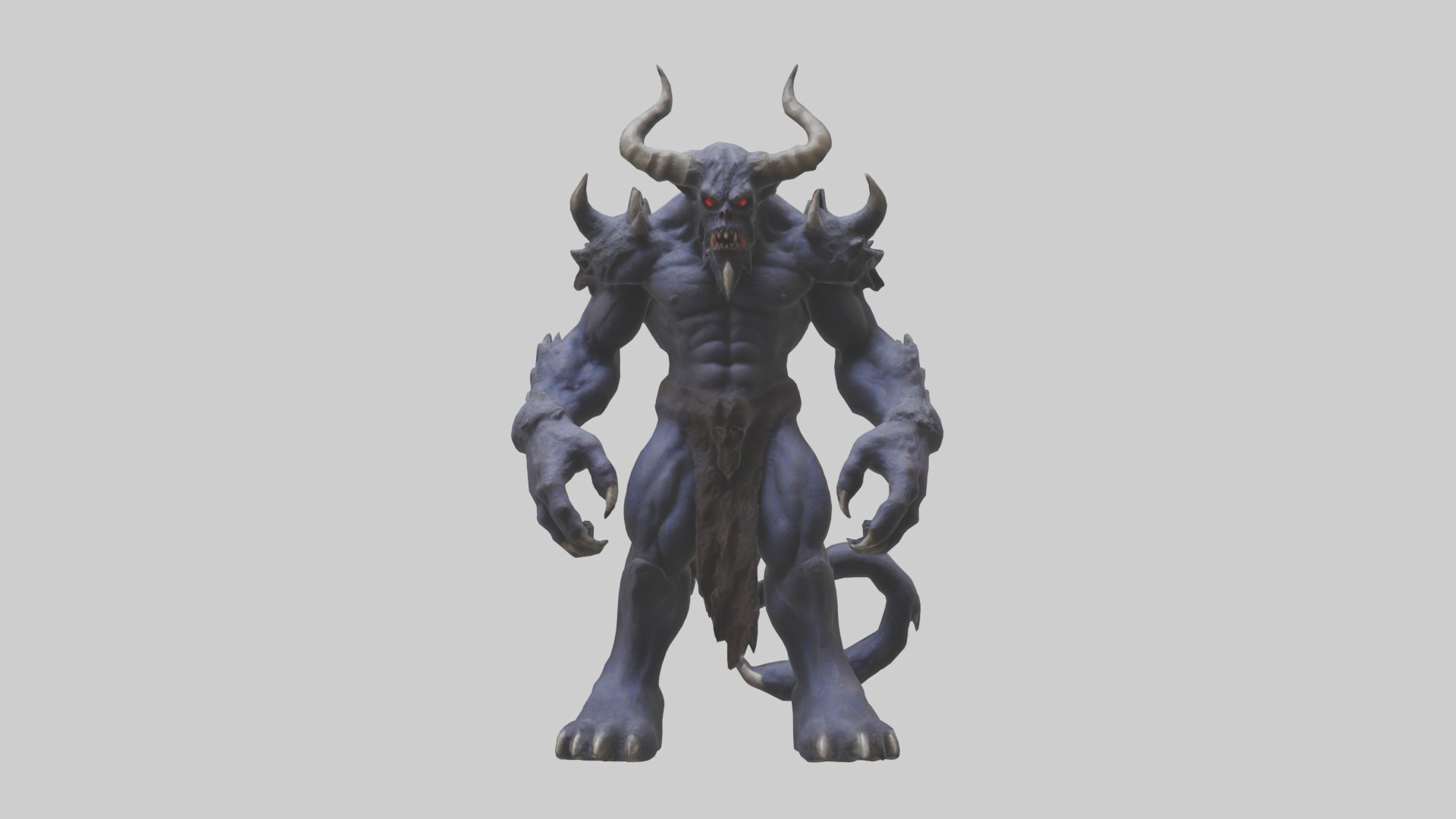 Mountain Demon model Low-poly 3D model_9