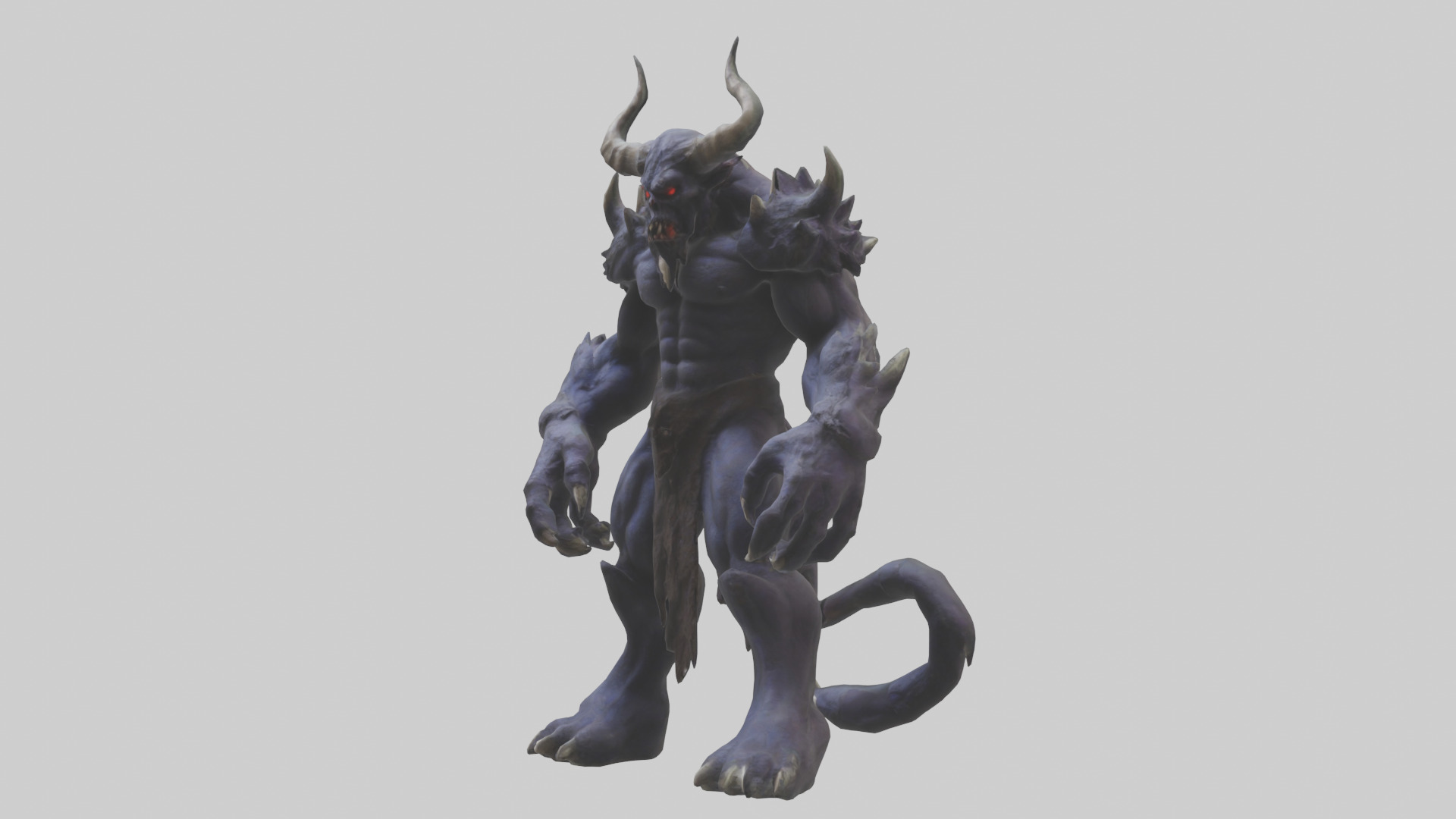 Mountain Demon model Low-poly 3D model_8