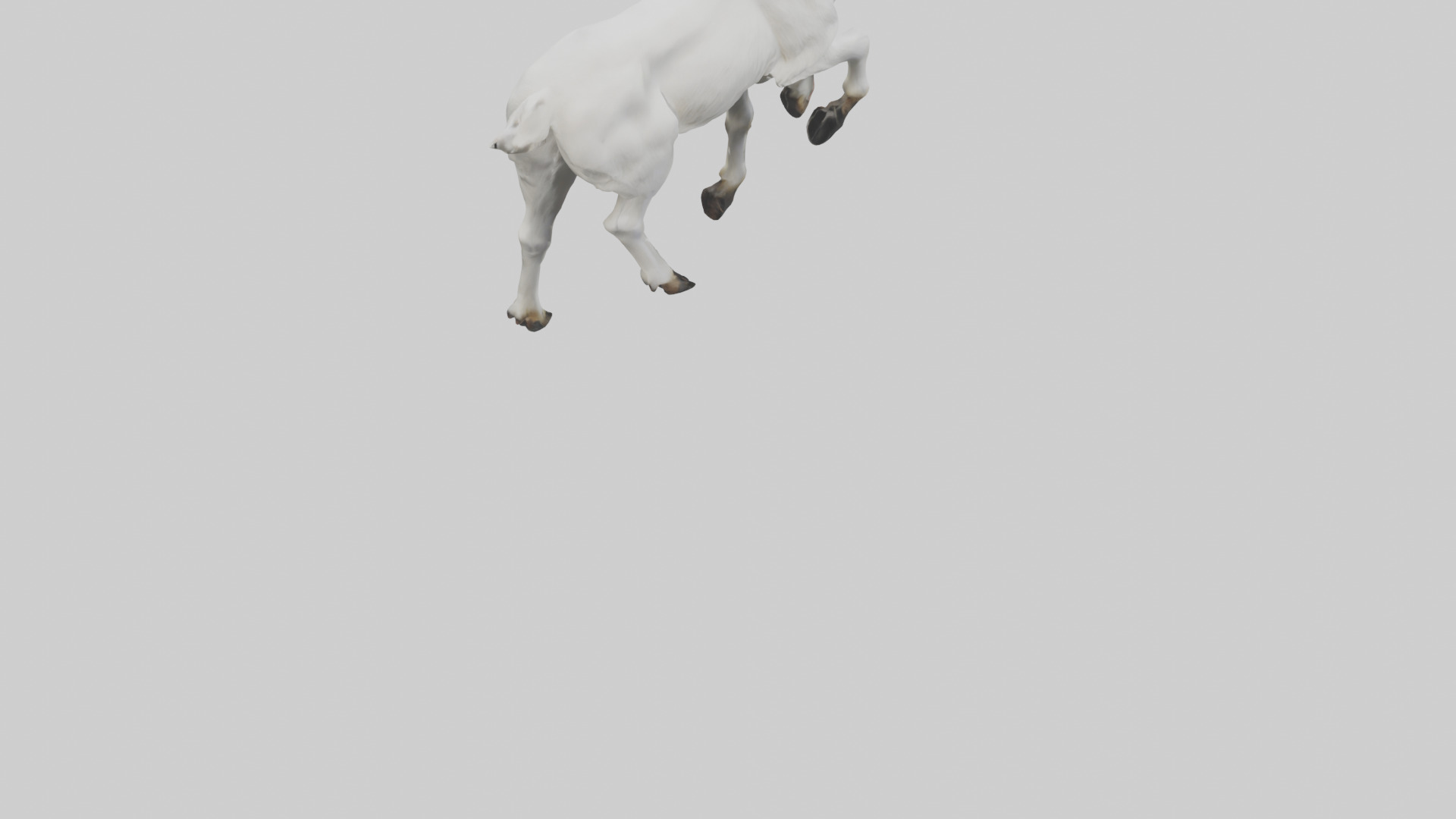Mountain Goat scaling cliff model Low-poly 3D model_4