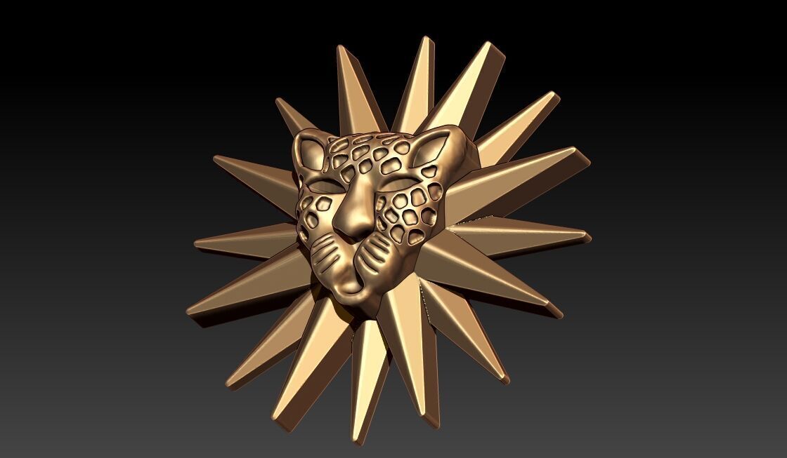 panther pendant 3D print model_2