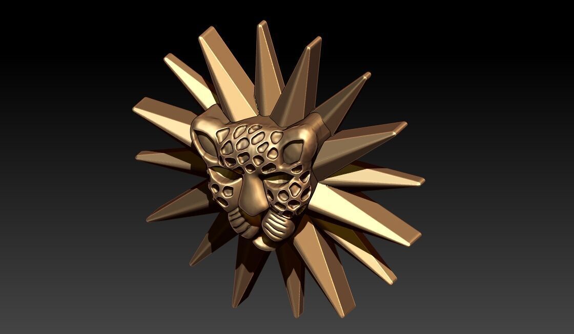 panther pendant 3D print model_5