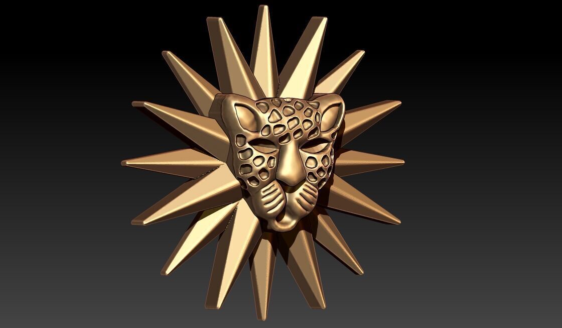 panther pendant 3D print model_1