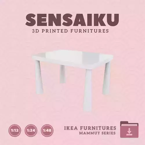 MAMMUT Childrens Table for Mini Dollhouse IKEA 3D Print