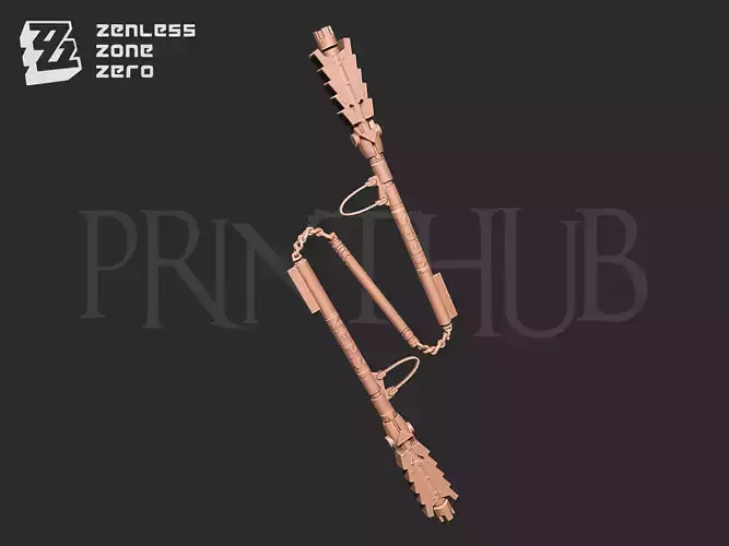 Zenless zone zero Qingyi three section staff for cosplay 3D print model