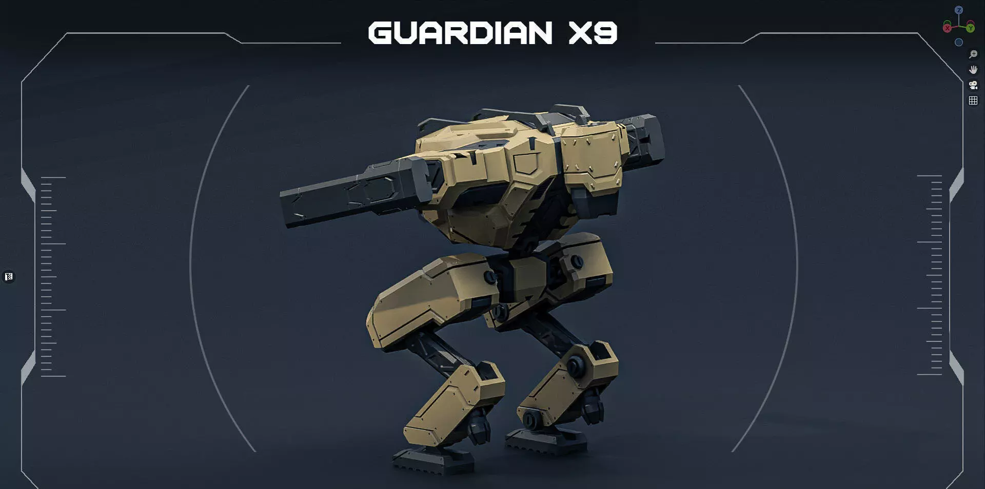GUARDIAN mech 3D print model_2