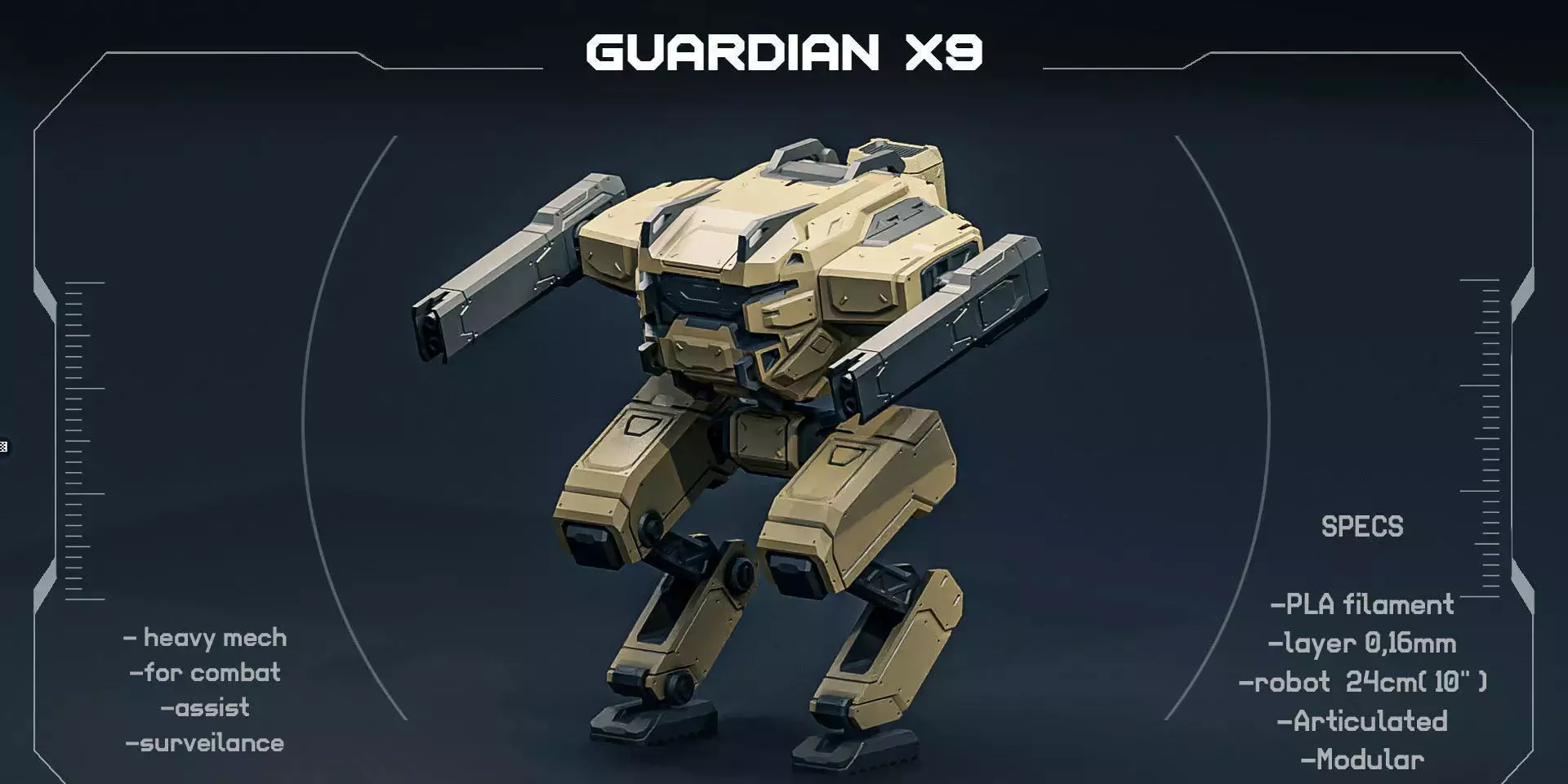 GUARDIAN mech 3D print model_0