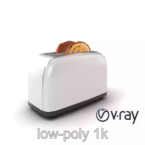 Stylish Toaster Chrome Finish Kitchen Appliance model pack