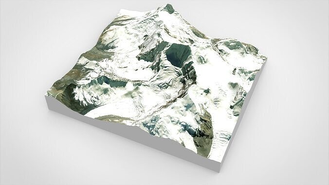 Mountain landscape Purpung Himal Nepal 3D model