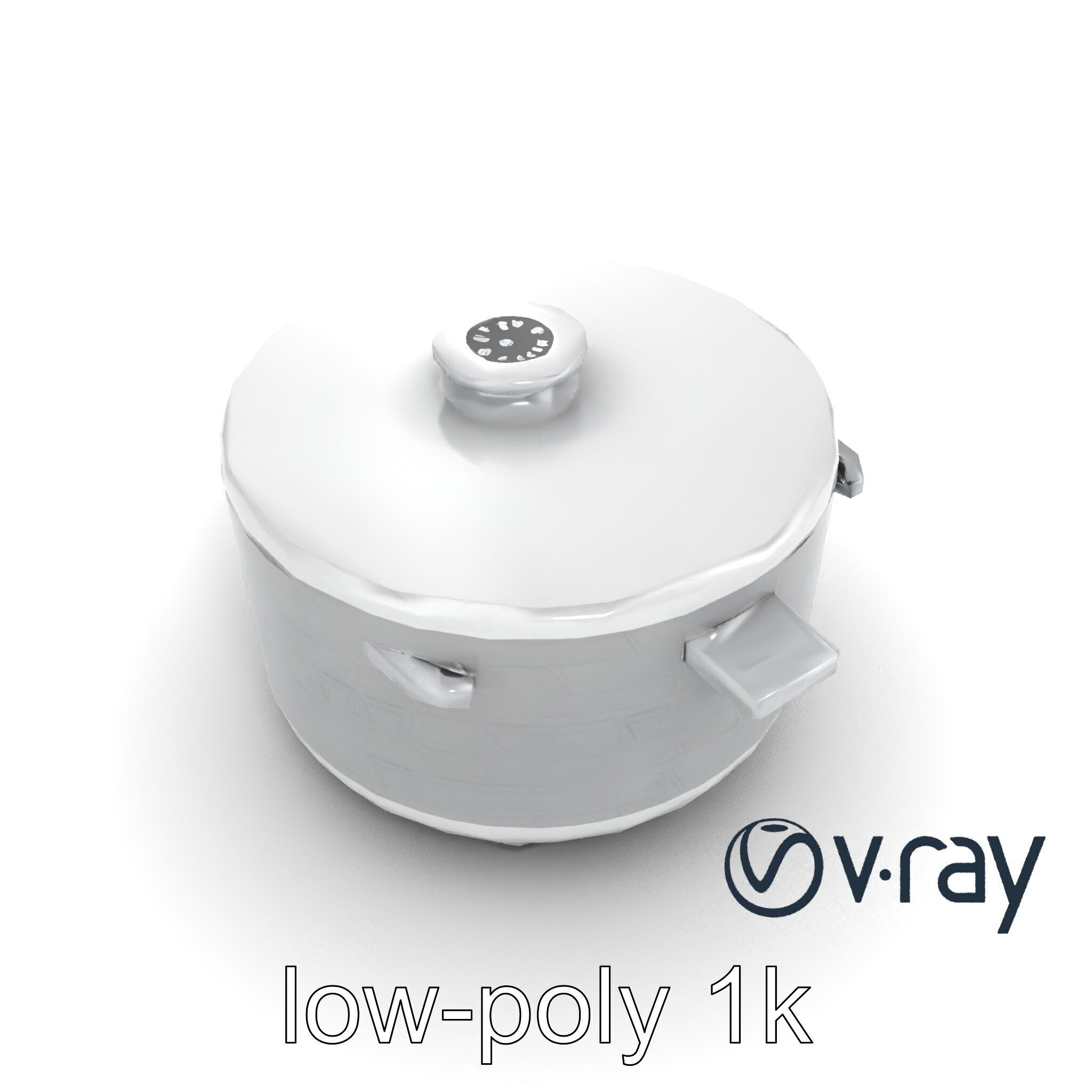 Smart Rice Cooker Advanced Technology model pack Low-poly 3D model_11