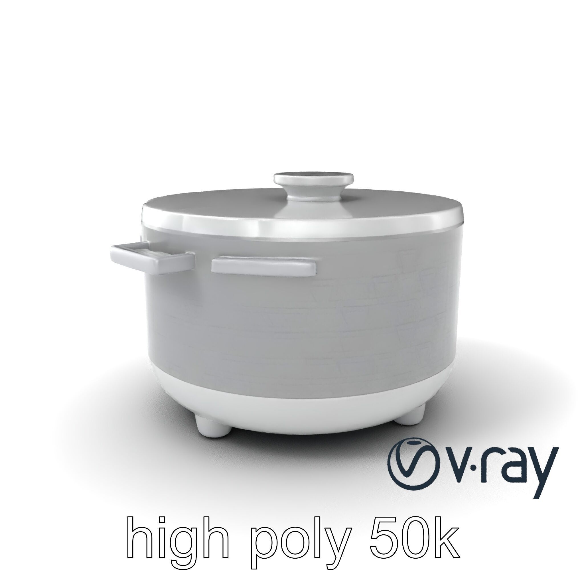 Smart Rice Cooker Advanced Technology model pack Low-poly 3D model_5