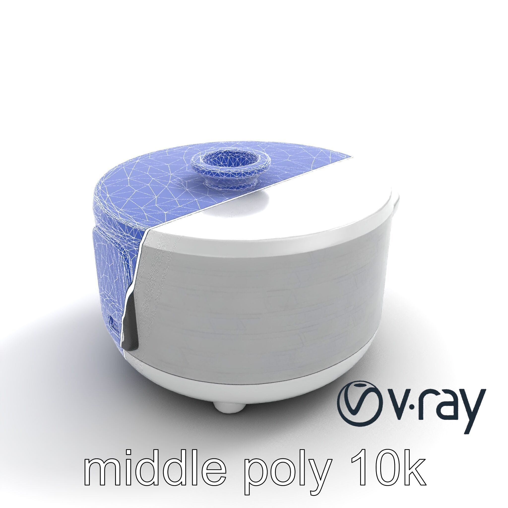 Smart Rice Cooker Advanced Technology model pack Low-poly 3D model_27
