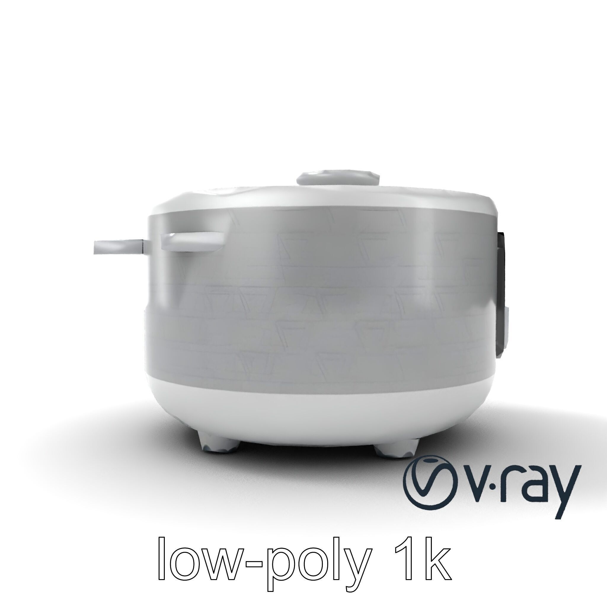 Smart Rice Cooker Advanced Technology model pack Low-poly 3D model_13