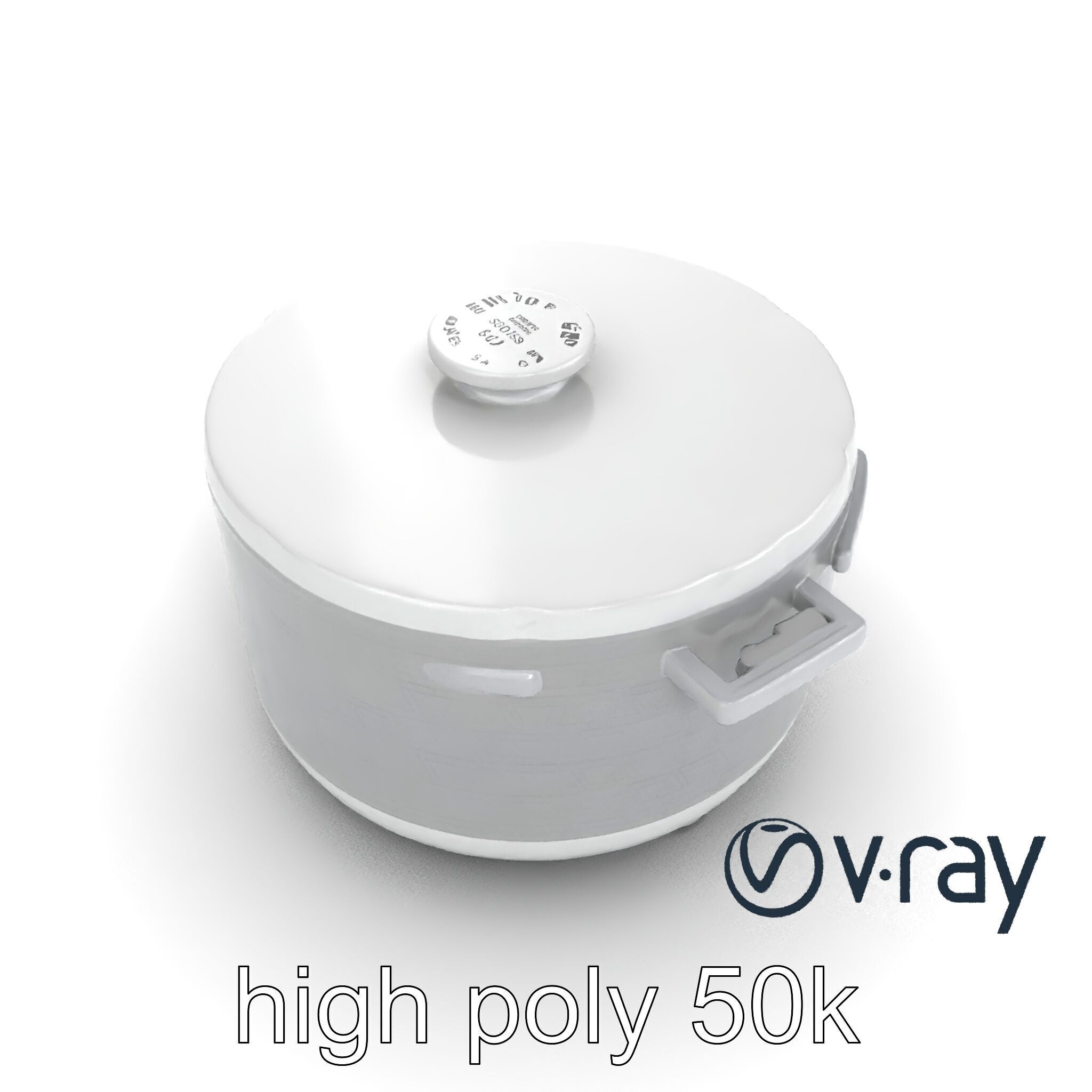Smart Rice Cooker Advanced Technology model pack Low-poly 3D model_15