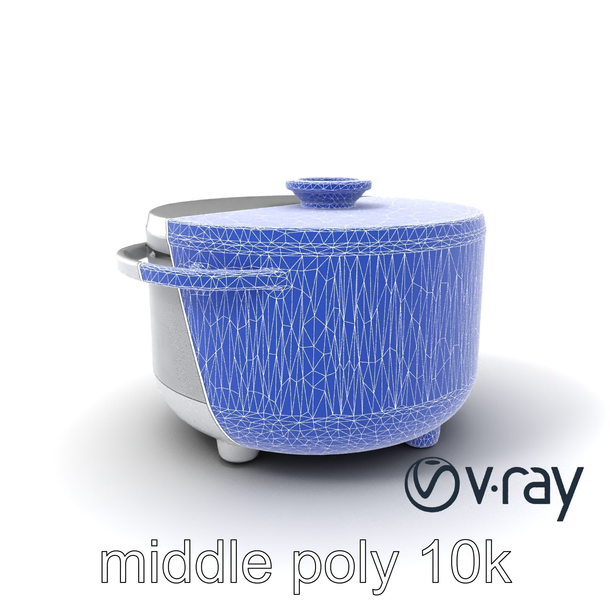 Smart Rice Cooker Advanced Technology model pack Low-poly 3D model_6