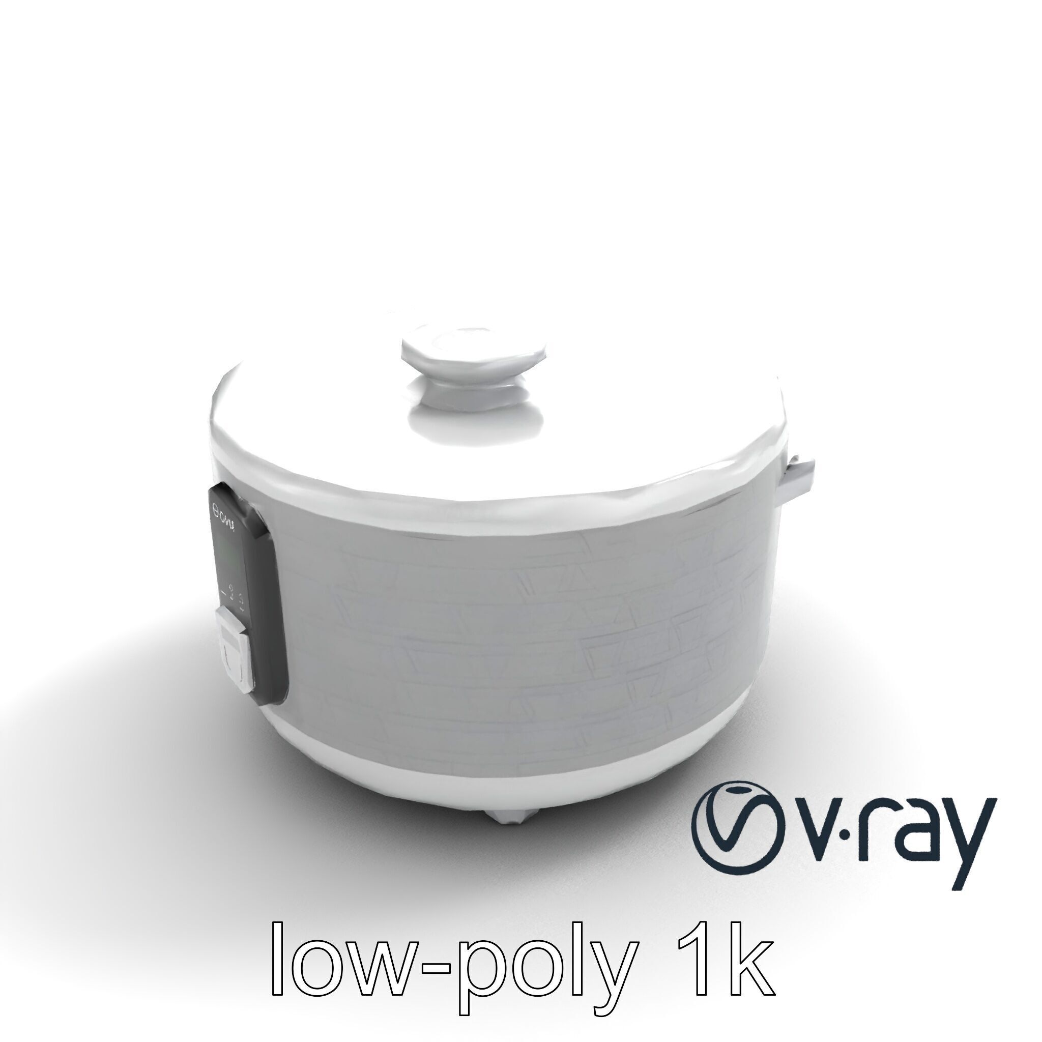 Smart Rice Cooker Advanced Technology model pack Low-poly 3D model_10