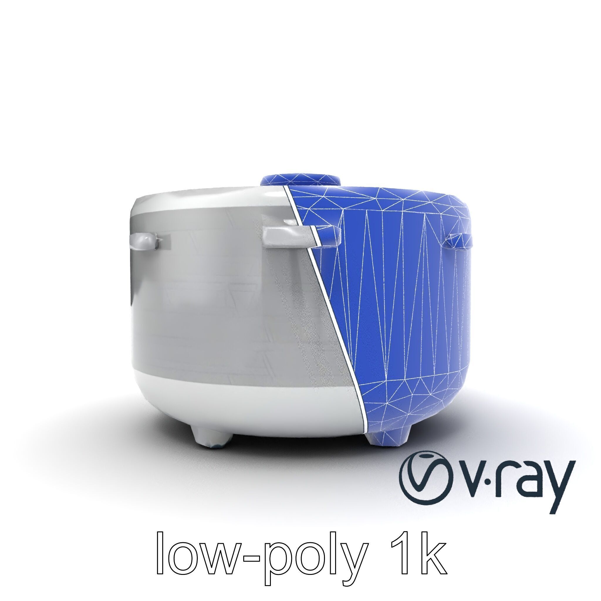 Smart Rice Cooker Advanced Technology model pack Low-poly 3D model_28