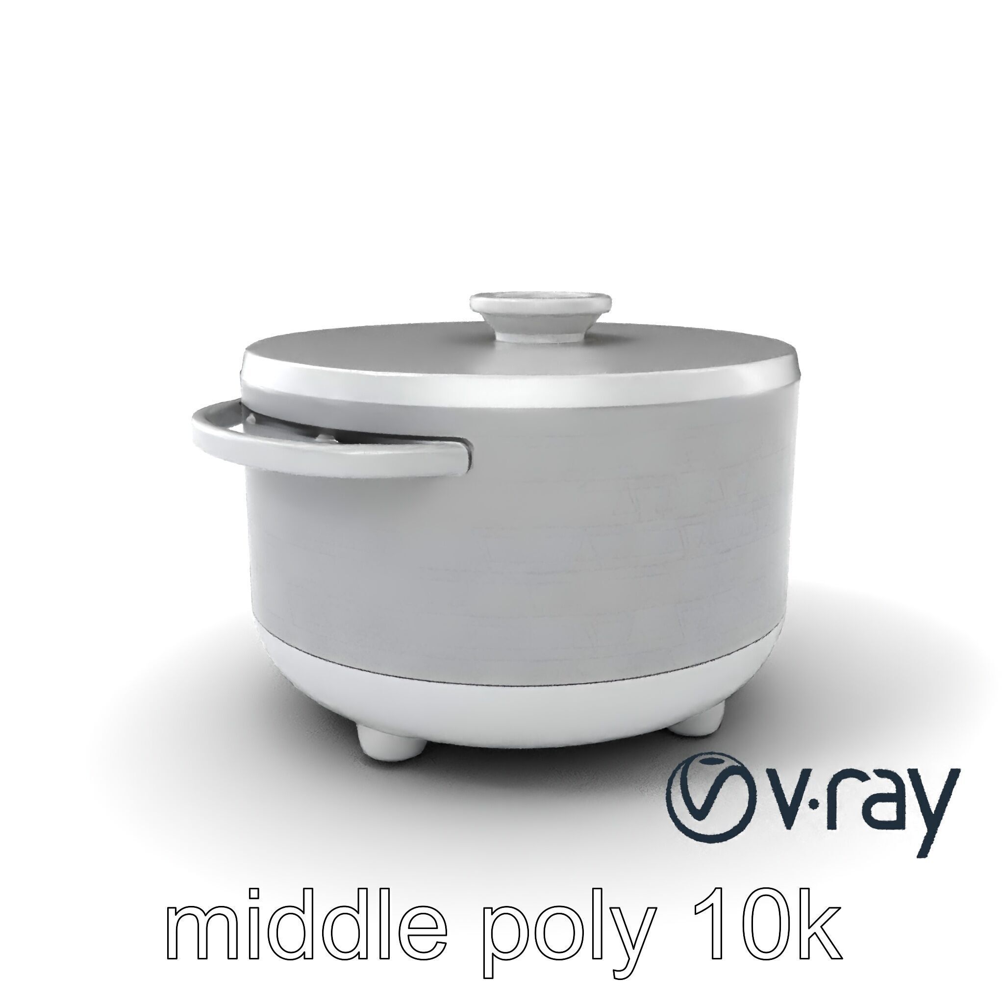 Smart Rice Cooker Advanced Technology model pack Low-poly 3D model_3
