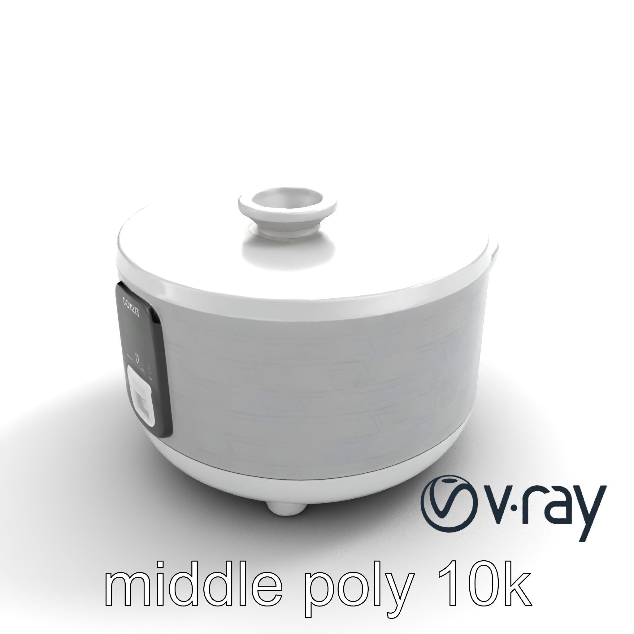 Smart Rice Cooker Advanced Technology model pack Low-poly 3D model_9