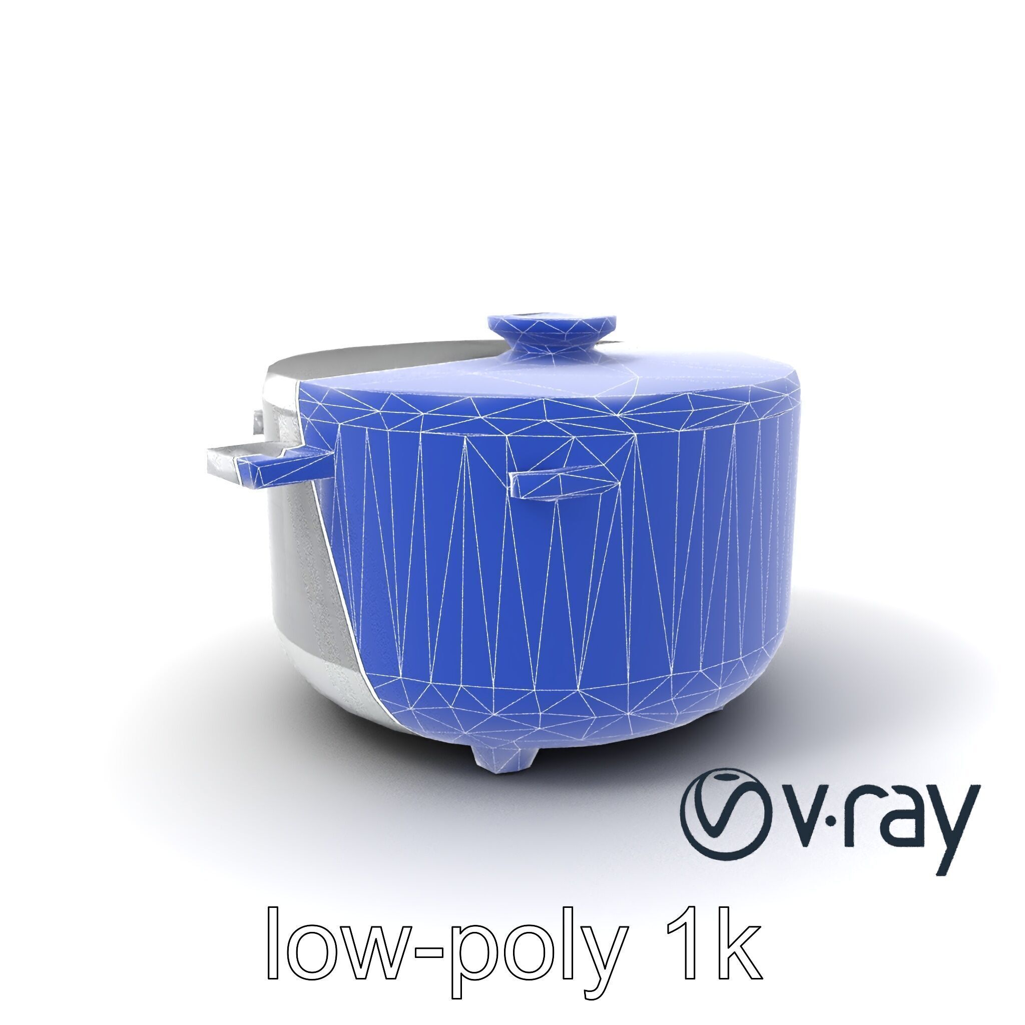 Smart Rice Cooker Advanced Technology model pack Low-poly 3D model_7