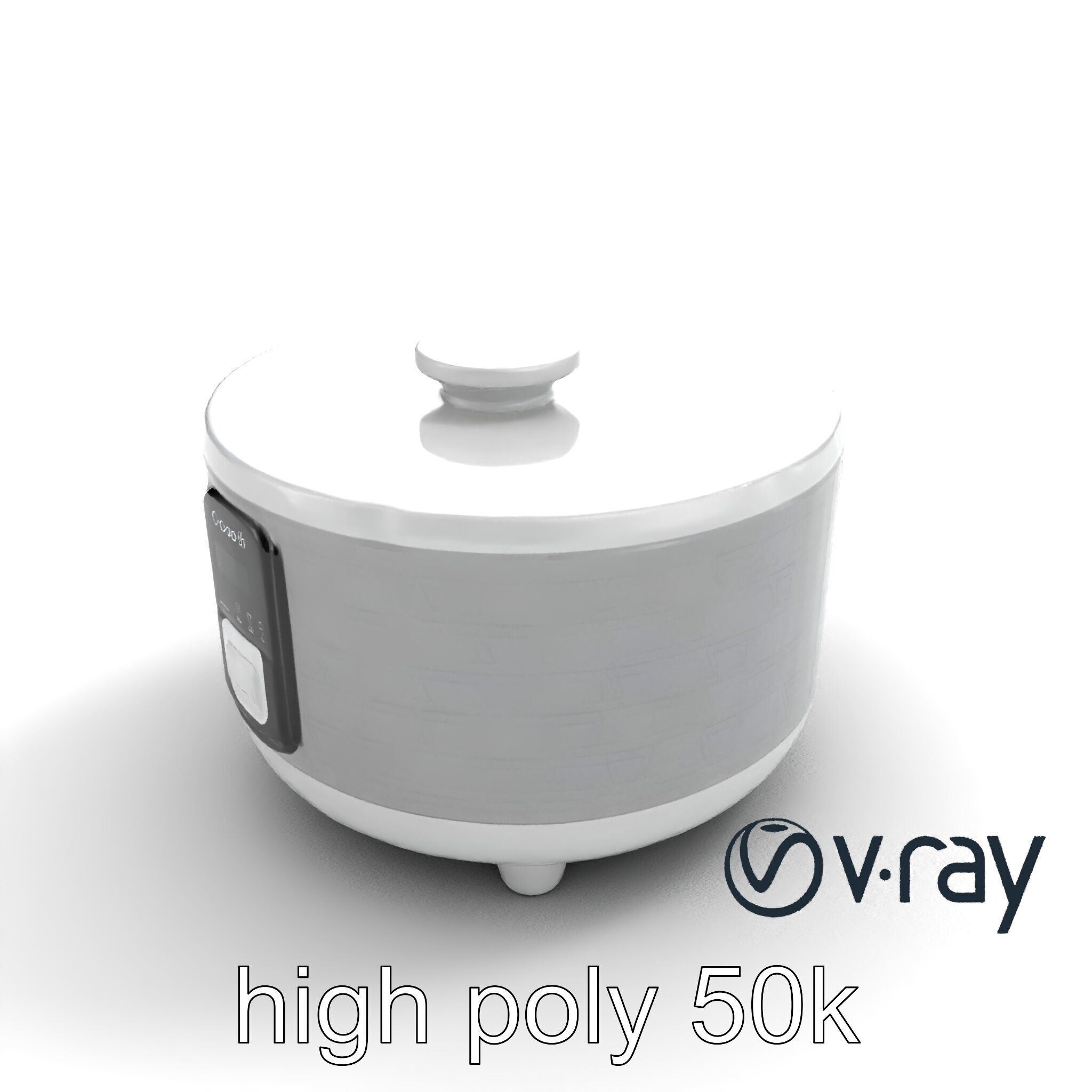 Smart Rice Cooker Advanced Technology model pack Low-poly 3D model_8