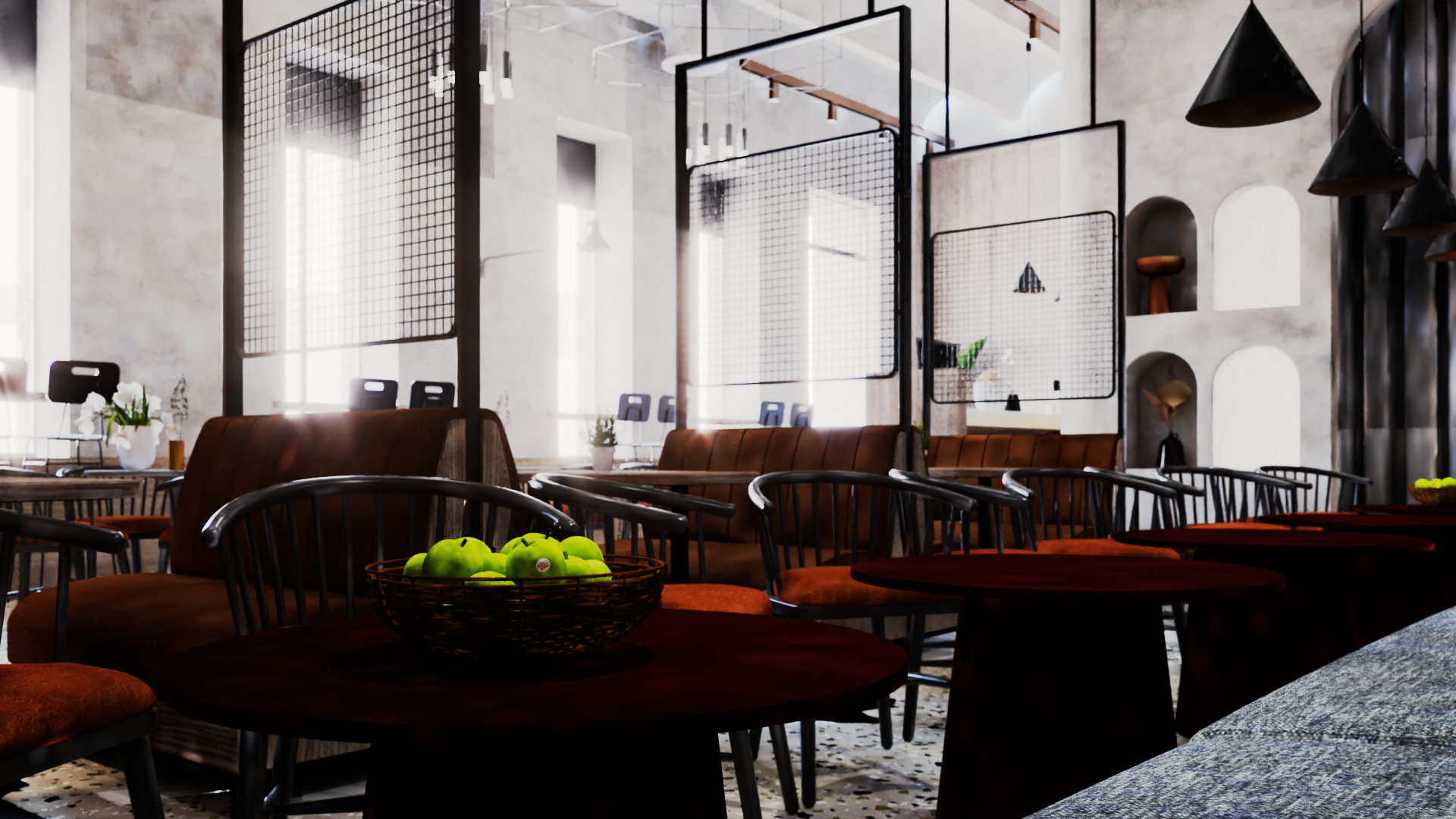 Modern Cozy Coffee Shop Small Space Low-poly 3D model_11