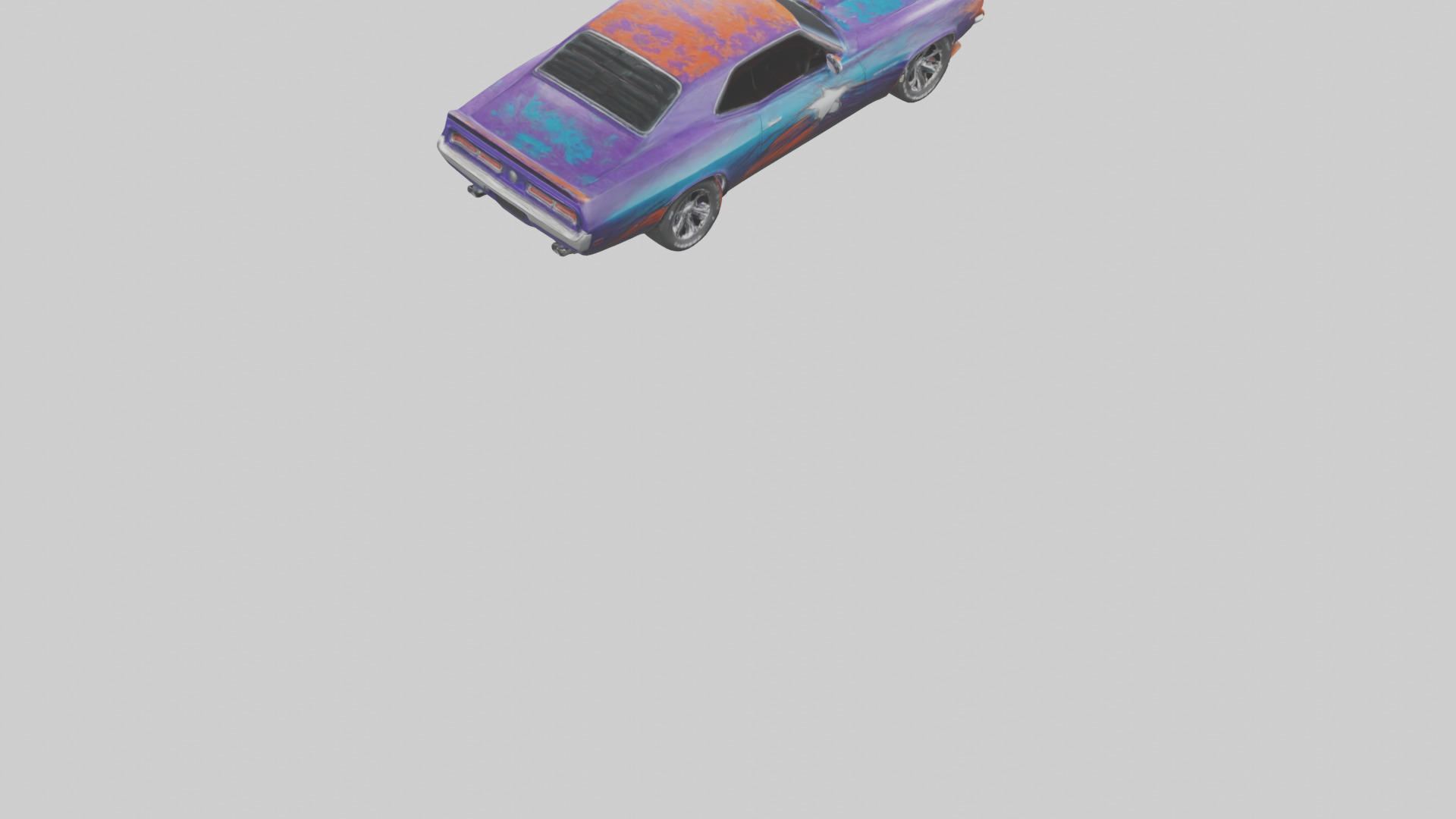 uscle Car with Custom Paint model Low-poly 3D model_4