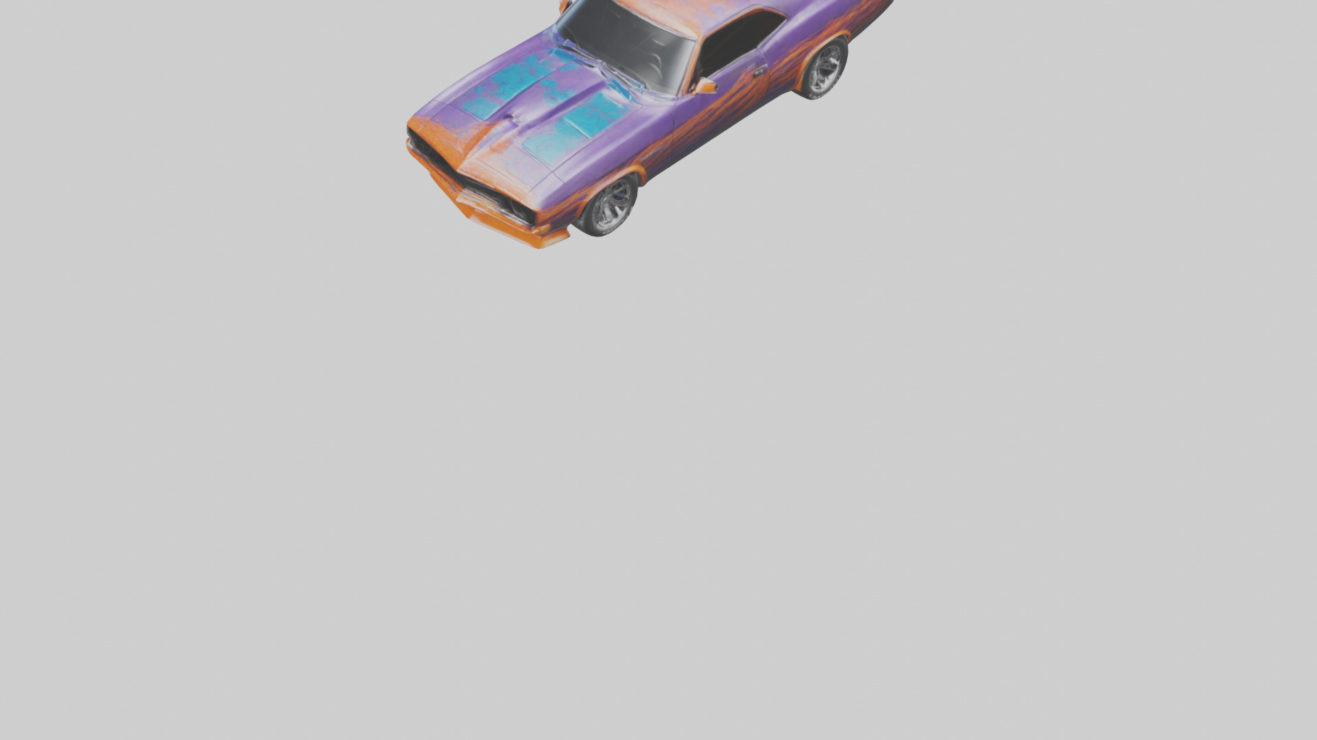 uscle Car with Custom Paint model Low-poly 3D model_5