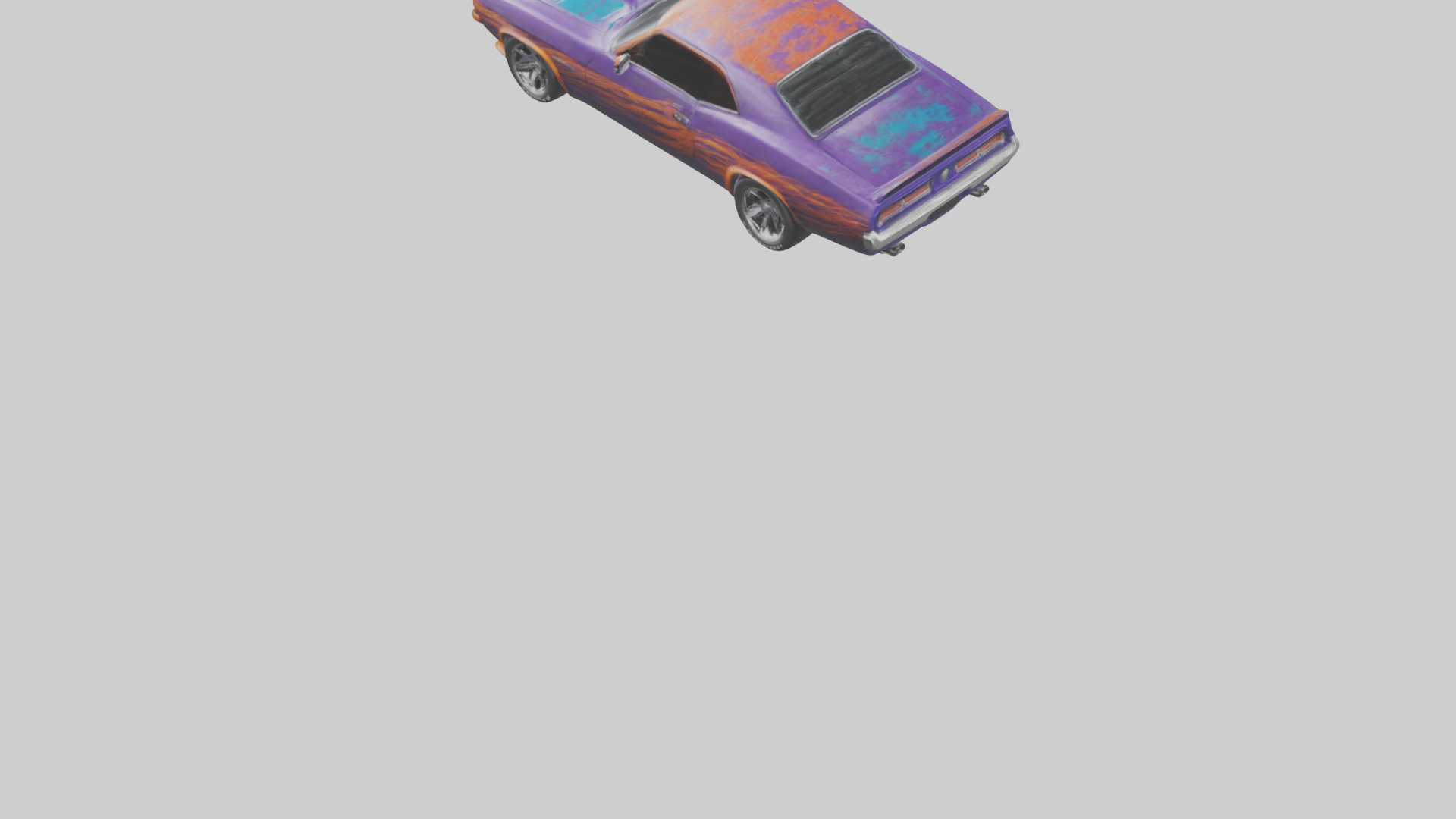 uscle Car with Custom Paint model Low-poly 3D model_3