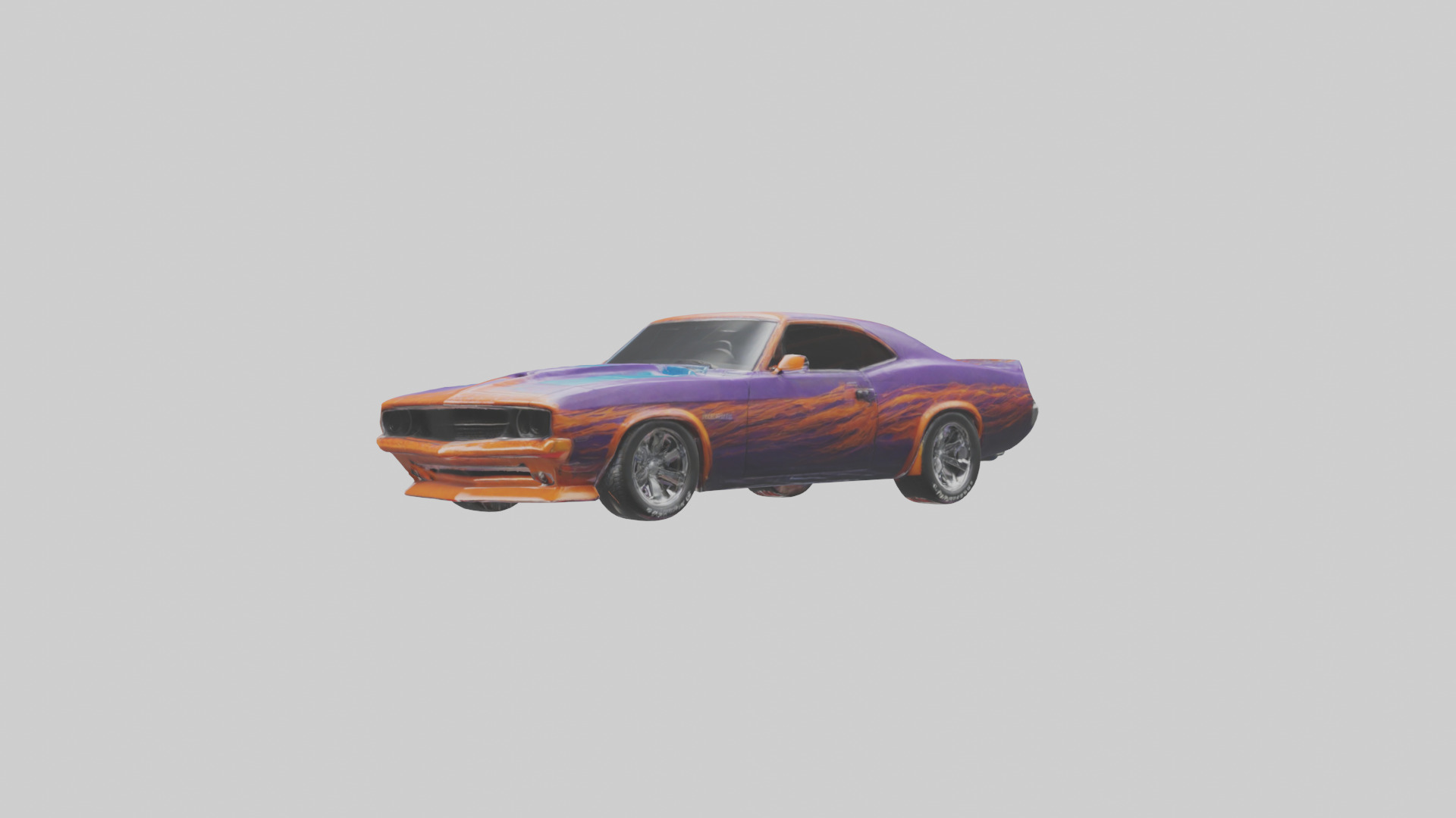 uscle Car with Custom Paint model Low-poly 3D model_8