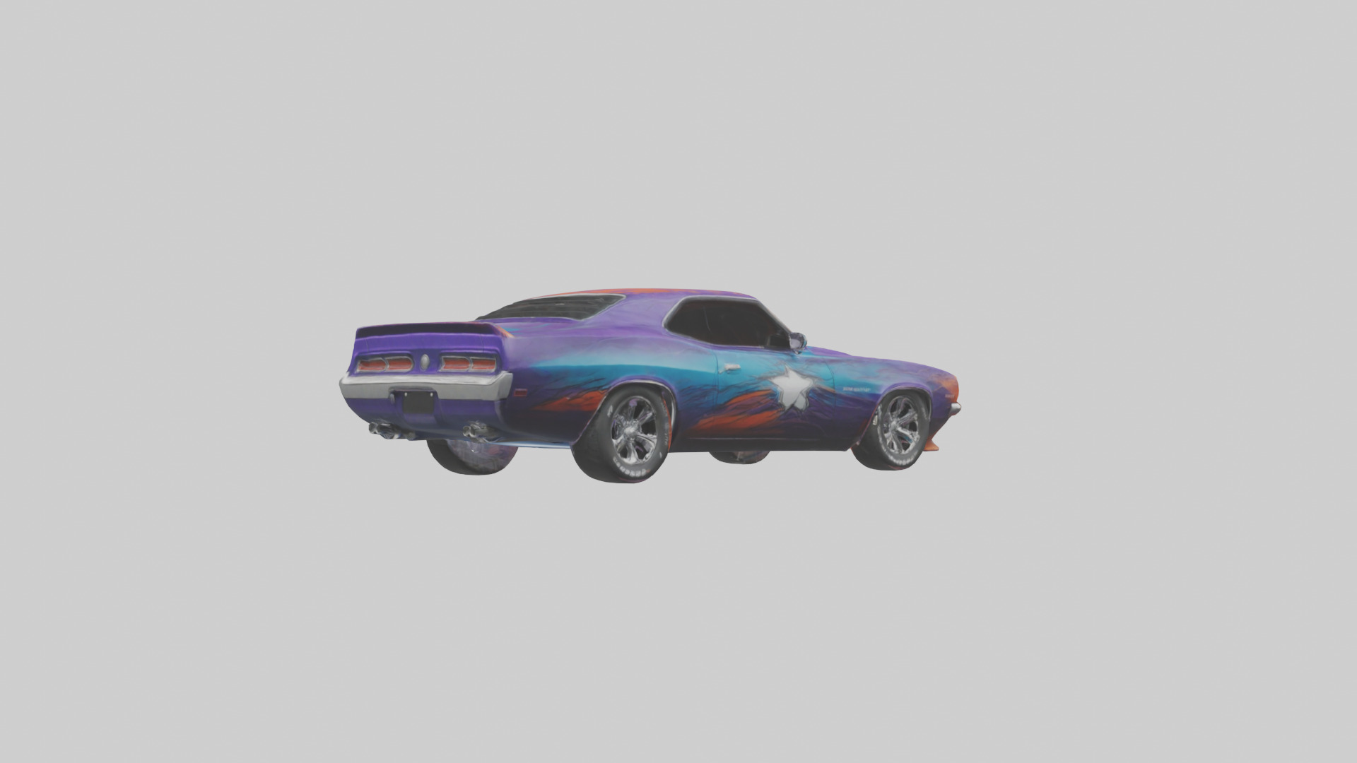 uscle Car with Custom Paint model Low-poly 3D model_2