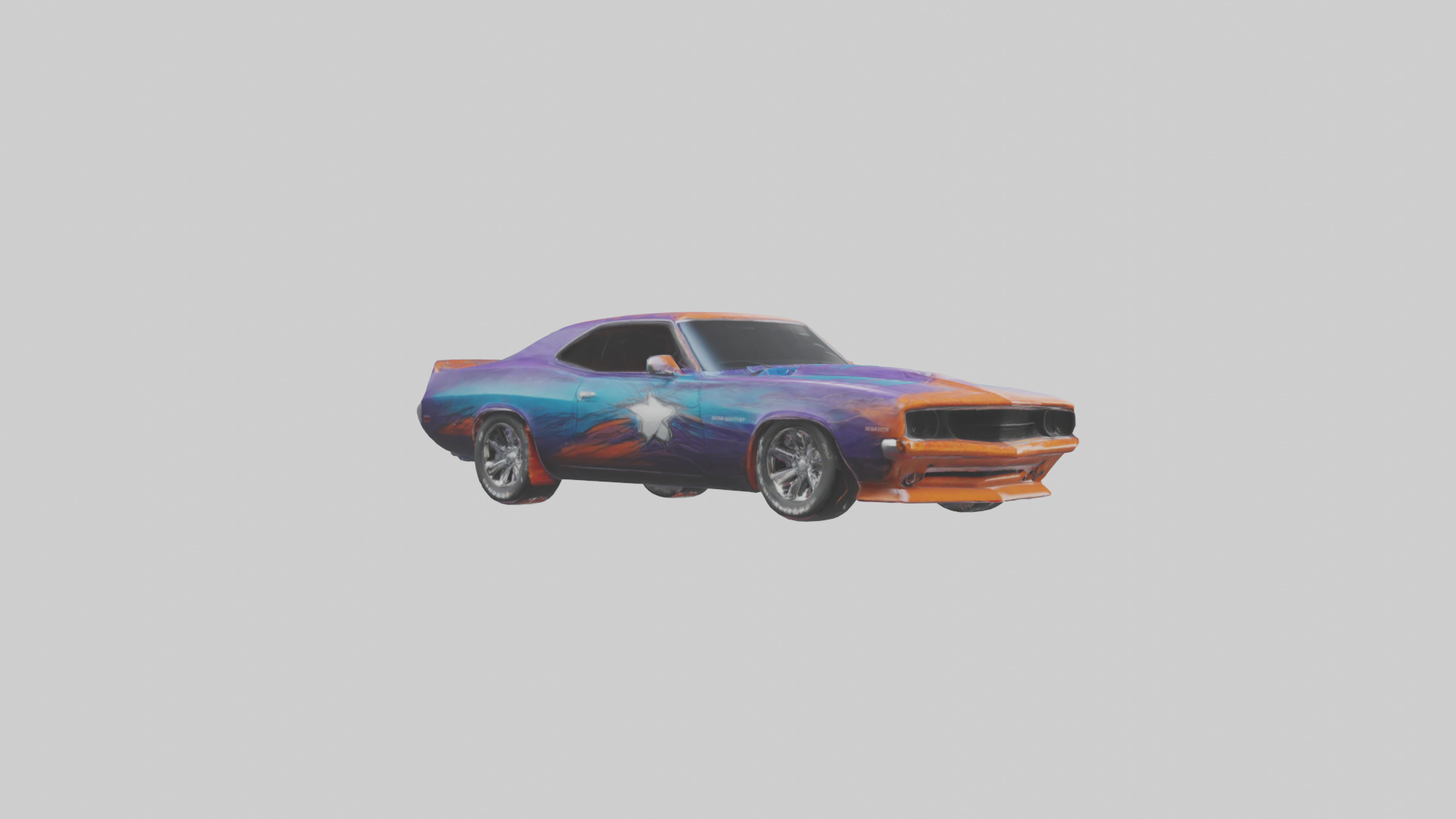uscle Car with Custom Paint model Low-poly 3D model_7