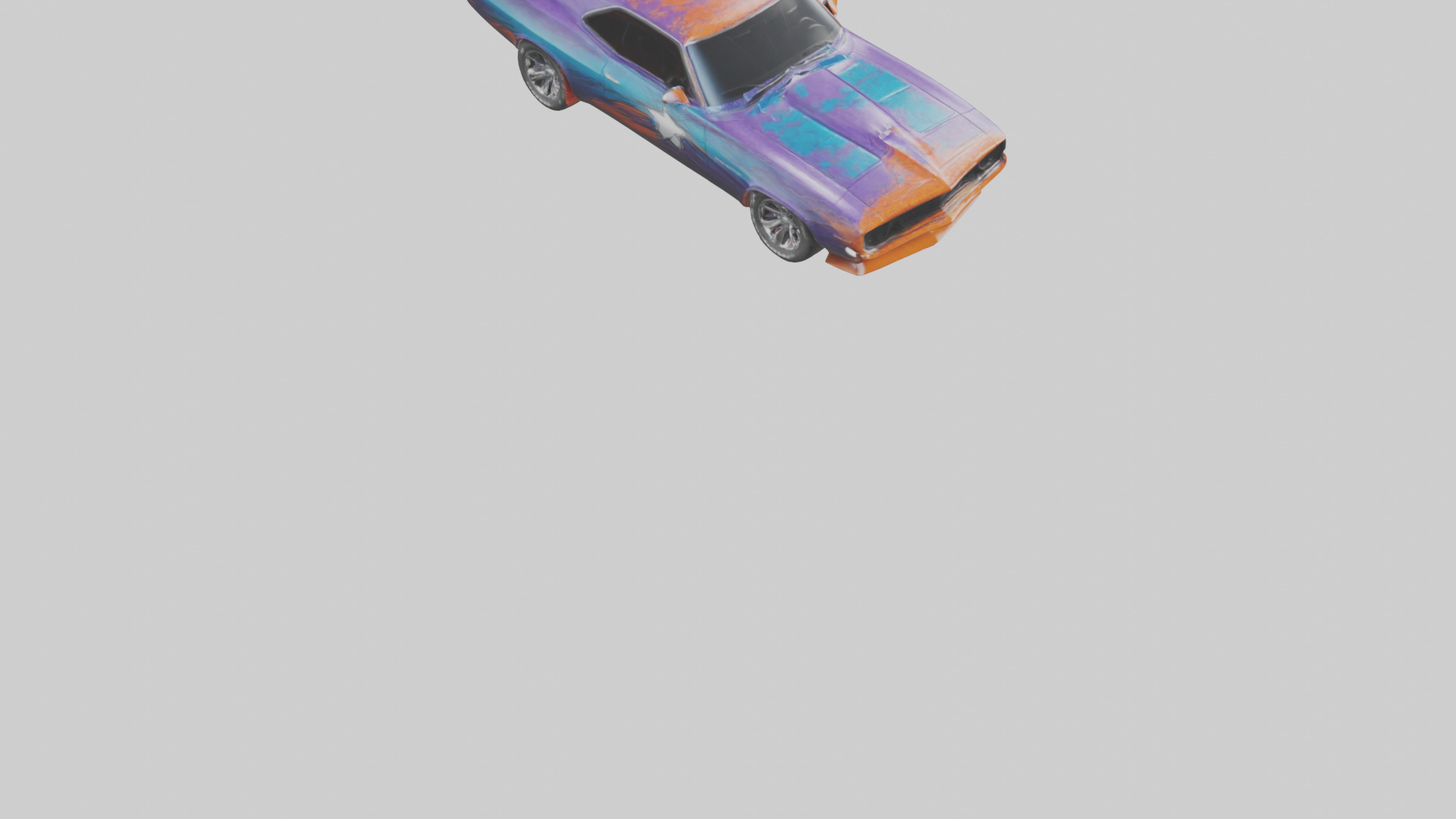 uscle Car with Custom Paint model Low-poly 3D model_6