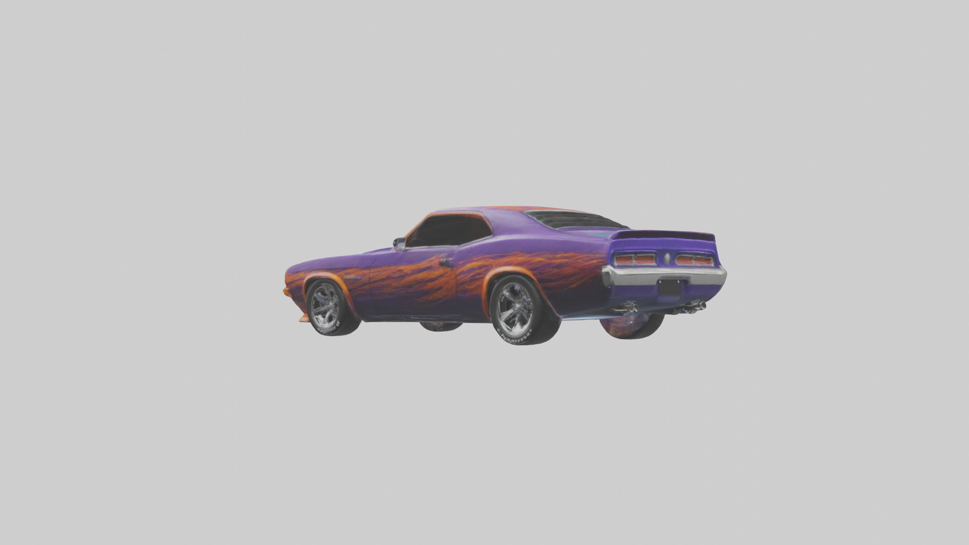 uscle Car with Custom Paint model Low-poly 3D model_1