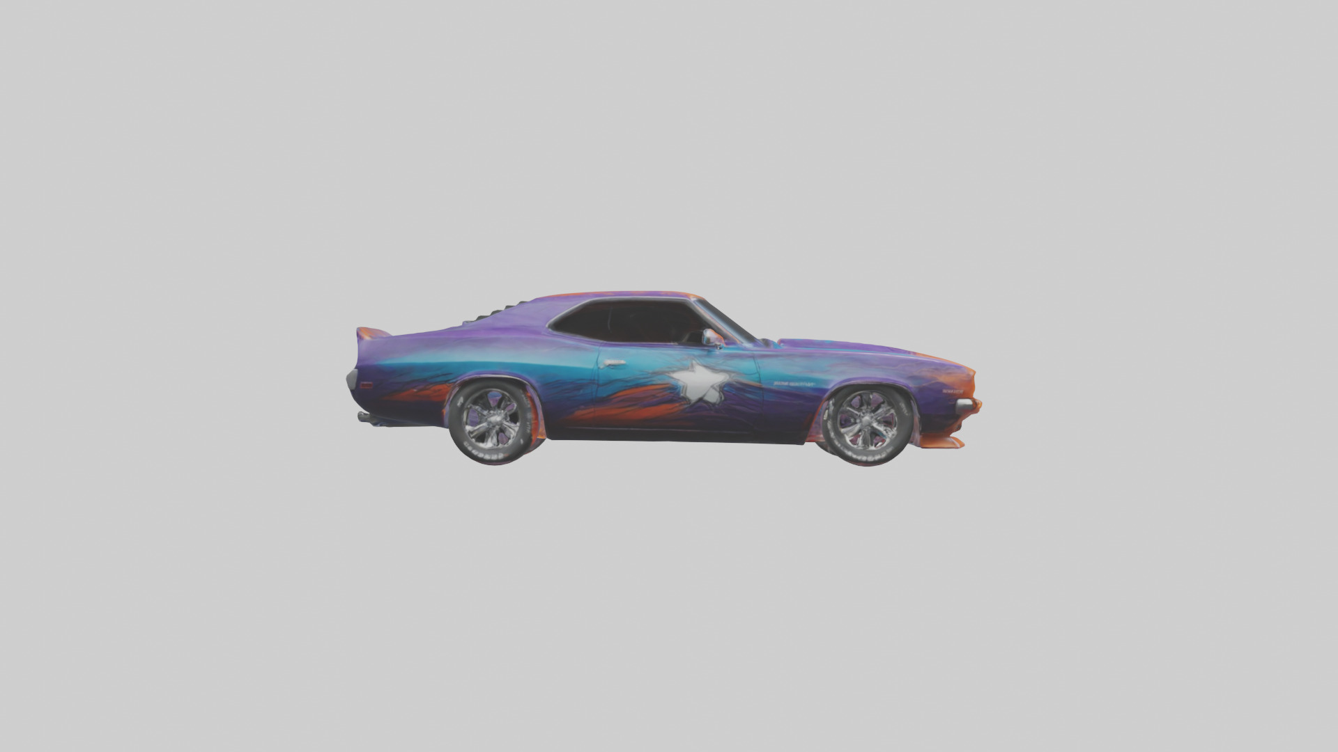 uscle Car with Custom Paint model Low-poly 3D model_13