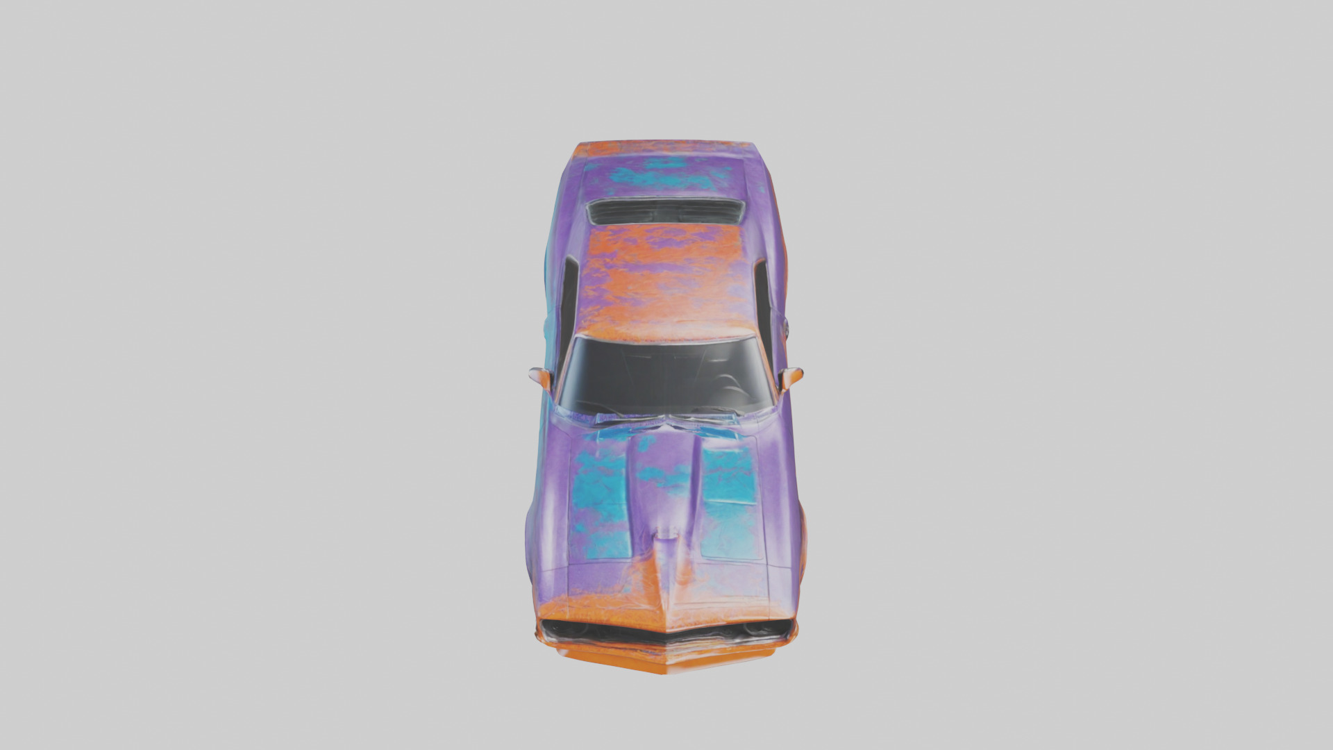 uscle Car with Custom Paint model Low-poly 3D model_16