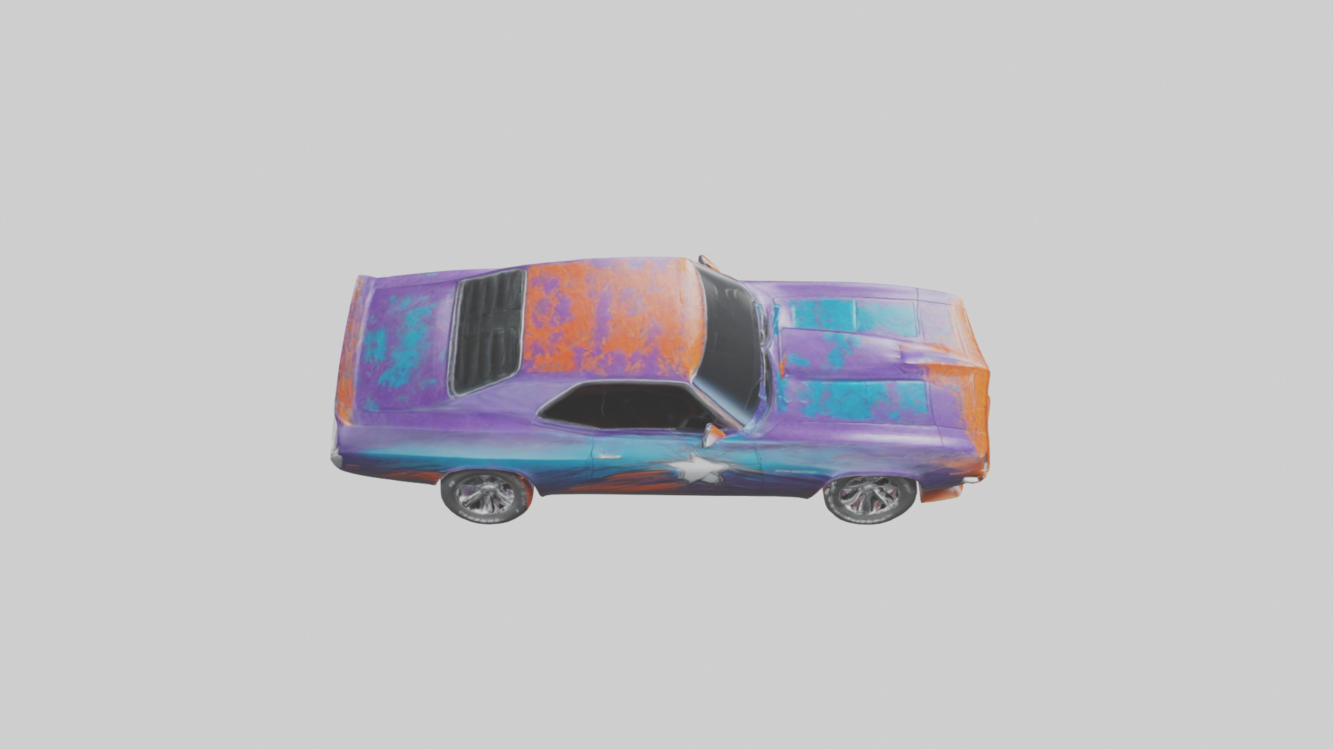 uscle Car with Custom Paint model Low-poly 3D model_18