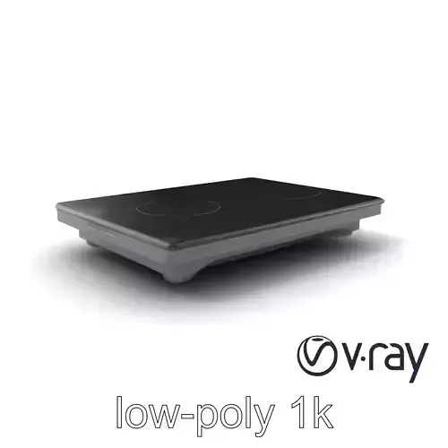 Innovative Induction Cooktop Modern Design model pack Low-poly 3D model