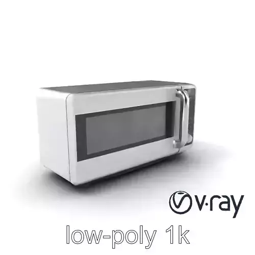 Compact Microwave Oven model pack Low-poly 3D model
