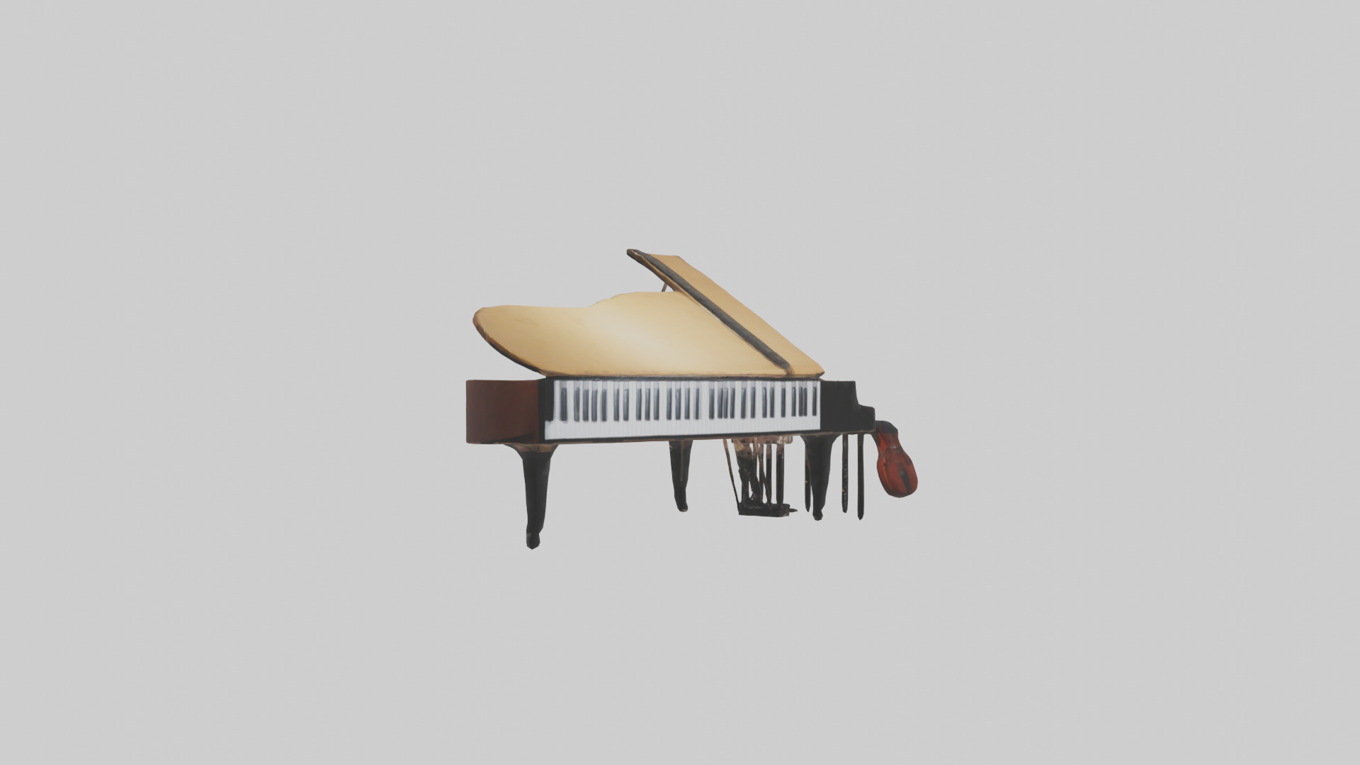 Music Practice Room Low-poly 3D model_8
