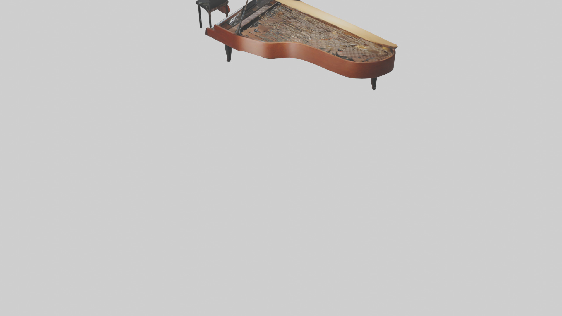 Music Practice Room Low-poly 3D model_6