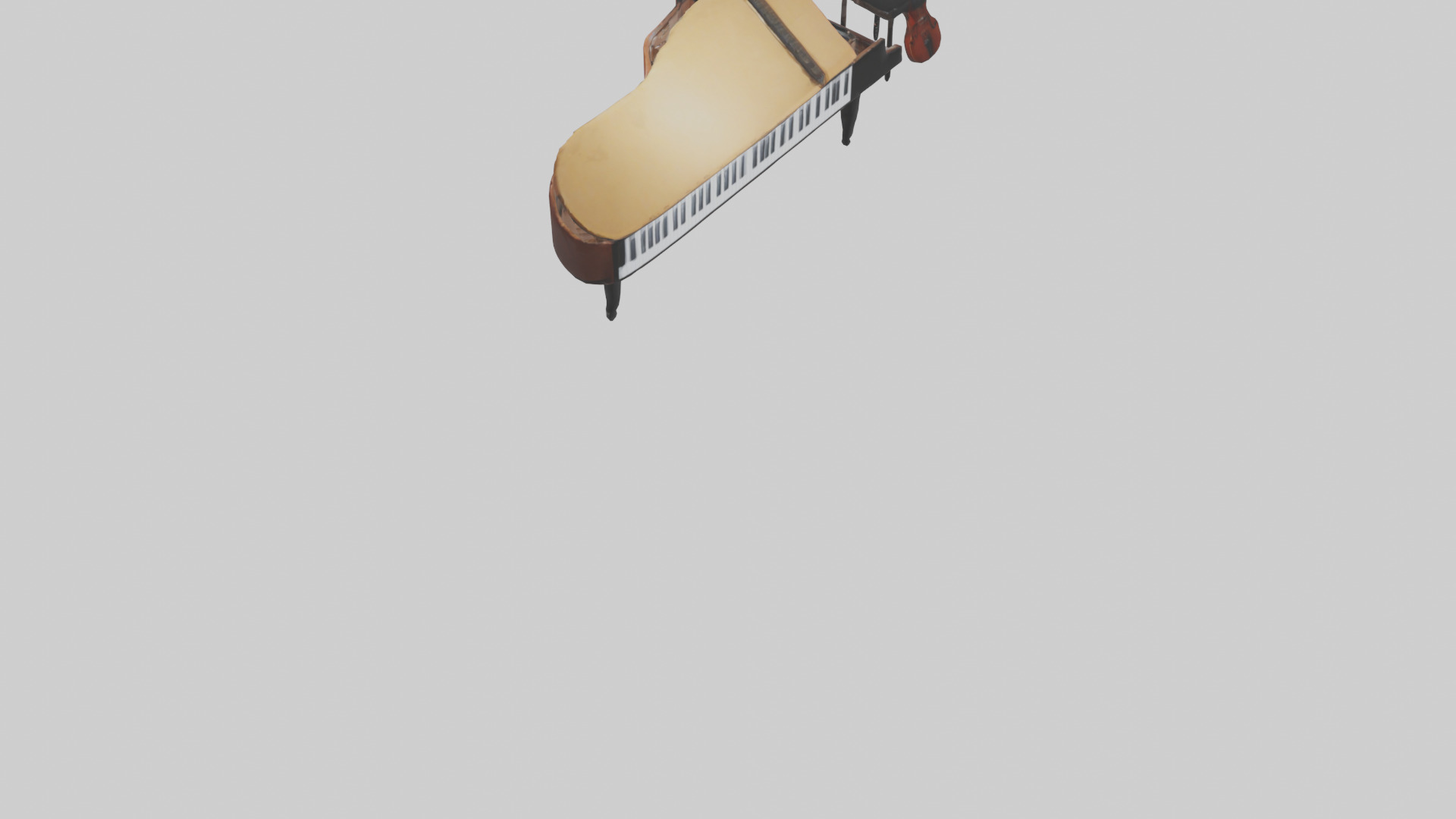 Music Practice Room Low-poly 3D model_5