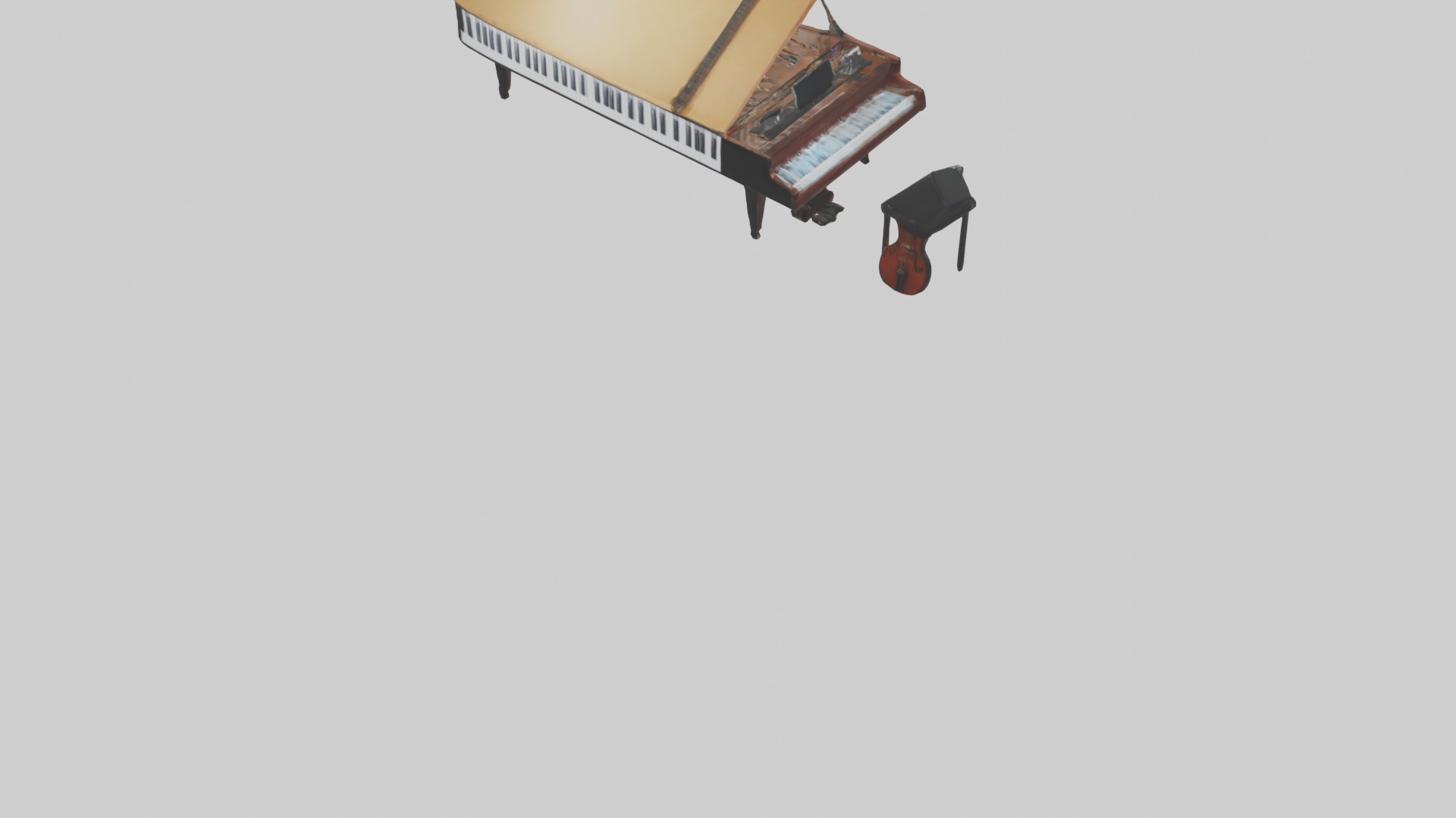 Music Practice Room Low-poly 3D model_3