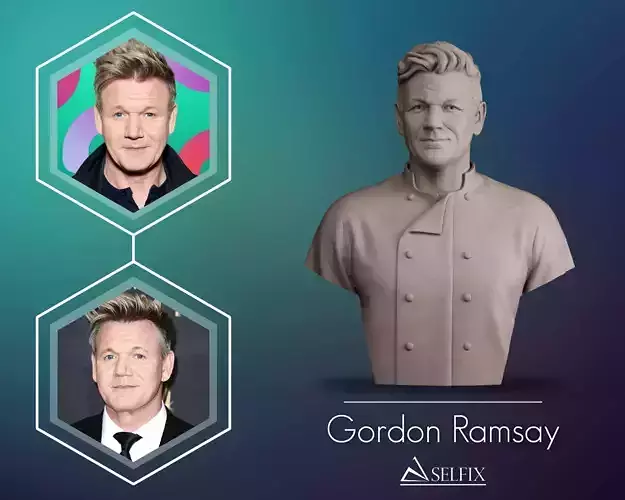 Gordon Ramsay Bust Sculpture