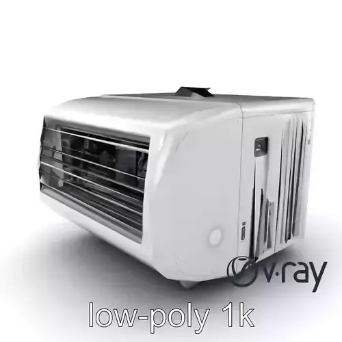 Futuristic Smart Air Conditioner Model Pack Low-poly 3D model