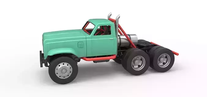 Vintage GATR Racing Semi truck Version 4 Scale 1 to 25 3D print model
