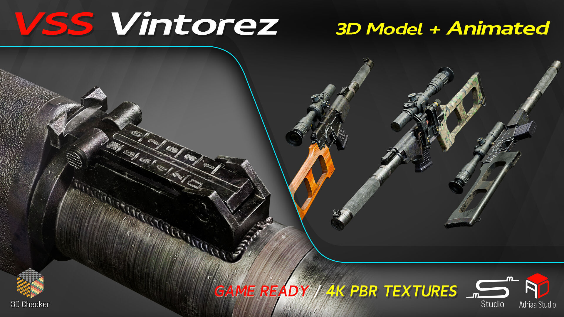 Vss Vintorez Low-poly 3D model_6